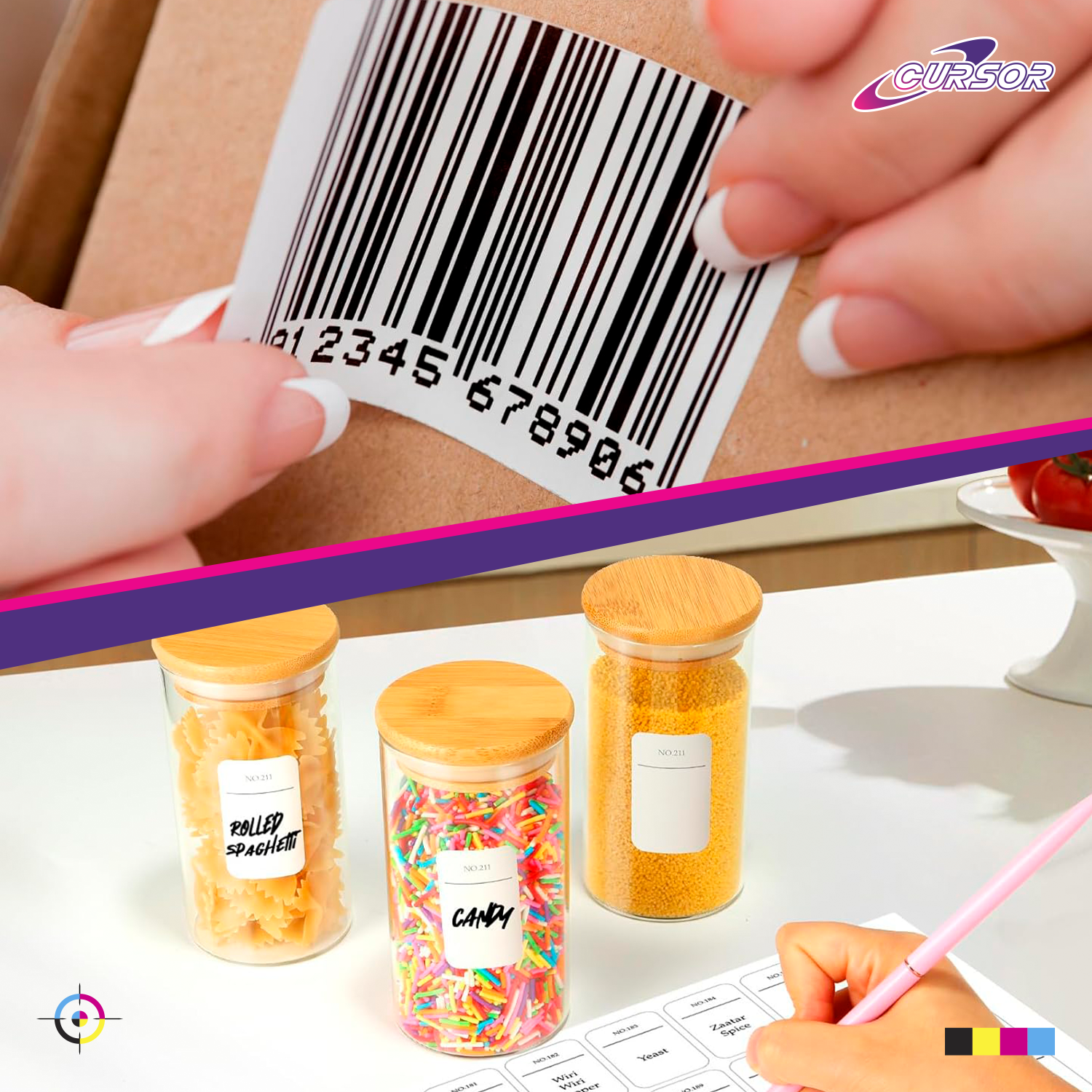 Rollo Etiqueta Térmicas Adhesivas 55x33mm 1000 Pzs Cursor Blanco-7