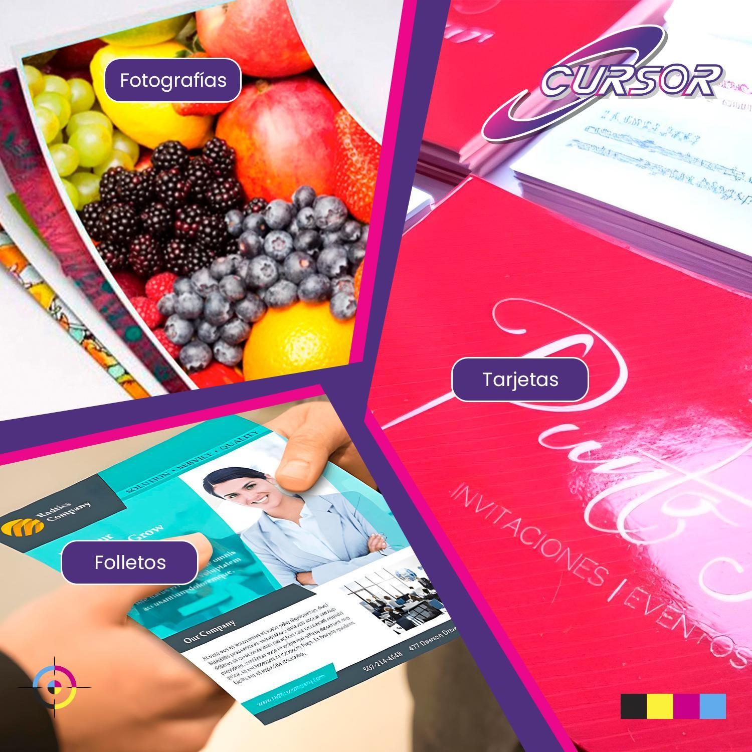 Papel Couche Brillante 250g Carta 100 Hojas Cursor-7