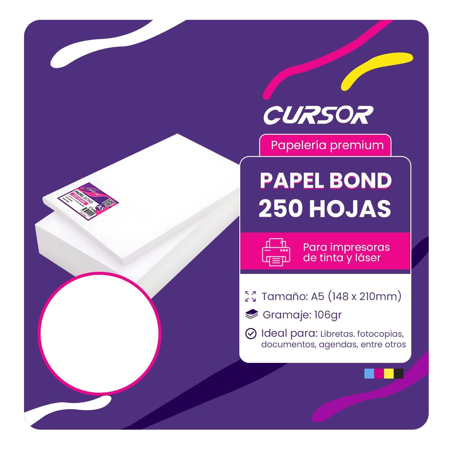 Papel Bond 106 Grs. Tamaño A5 250 Hojas Agendas-5