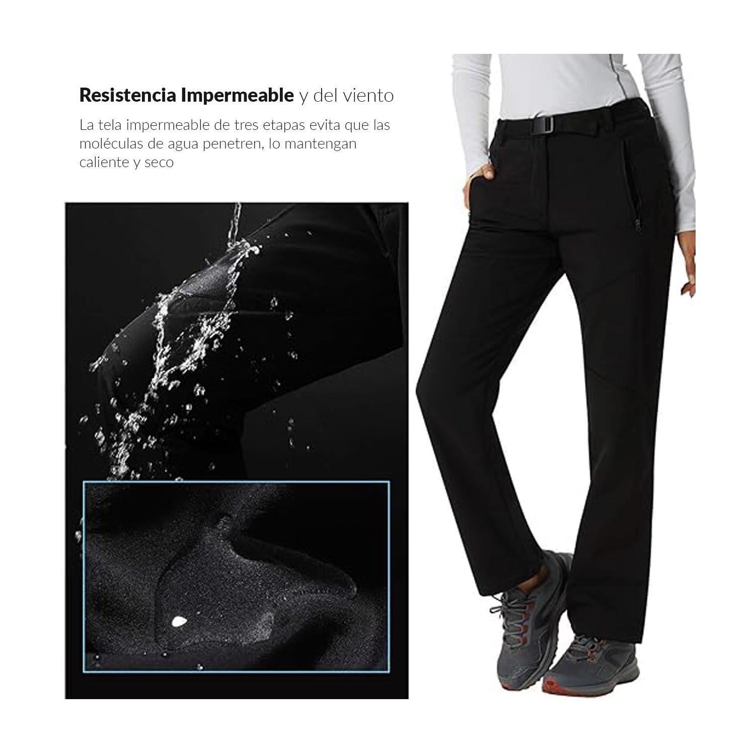 Pantalon Termico Impermeable Softshell Con Micropolar Mujer-2