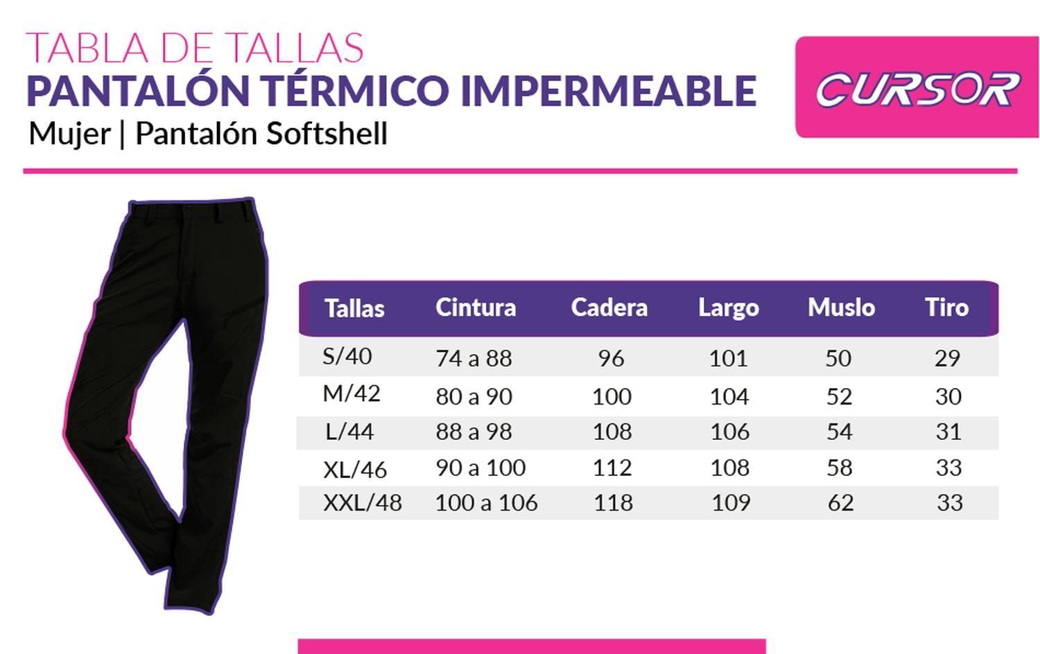 Pantalon Termico Impermeable Softshell Con Micropolar Mujer-9