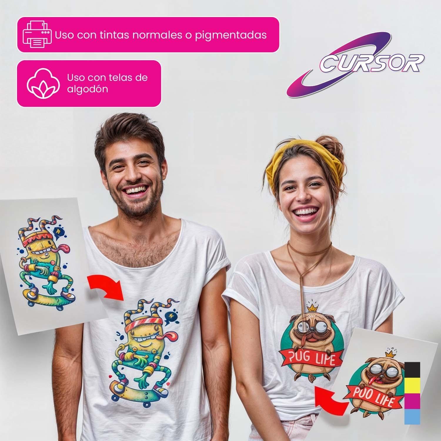Papel Transfer Telas Claras 10 Hojas A4 Cursor-4