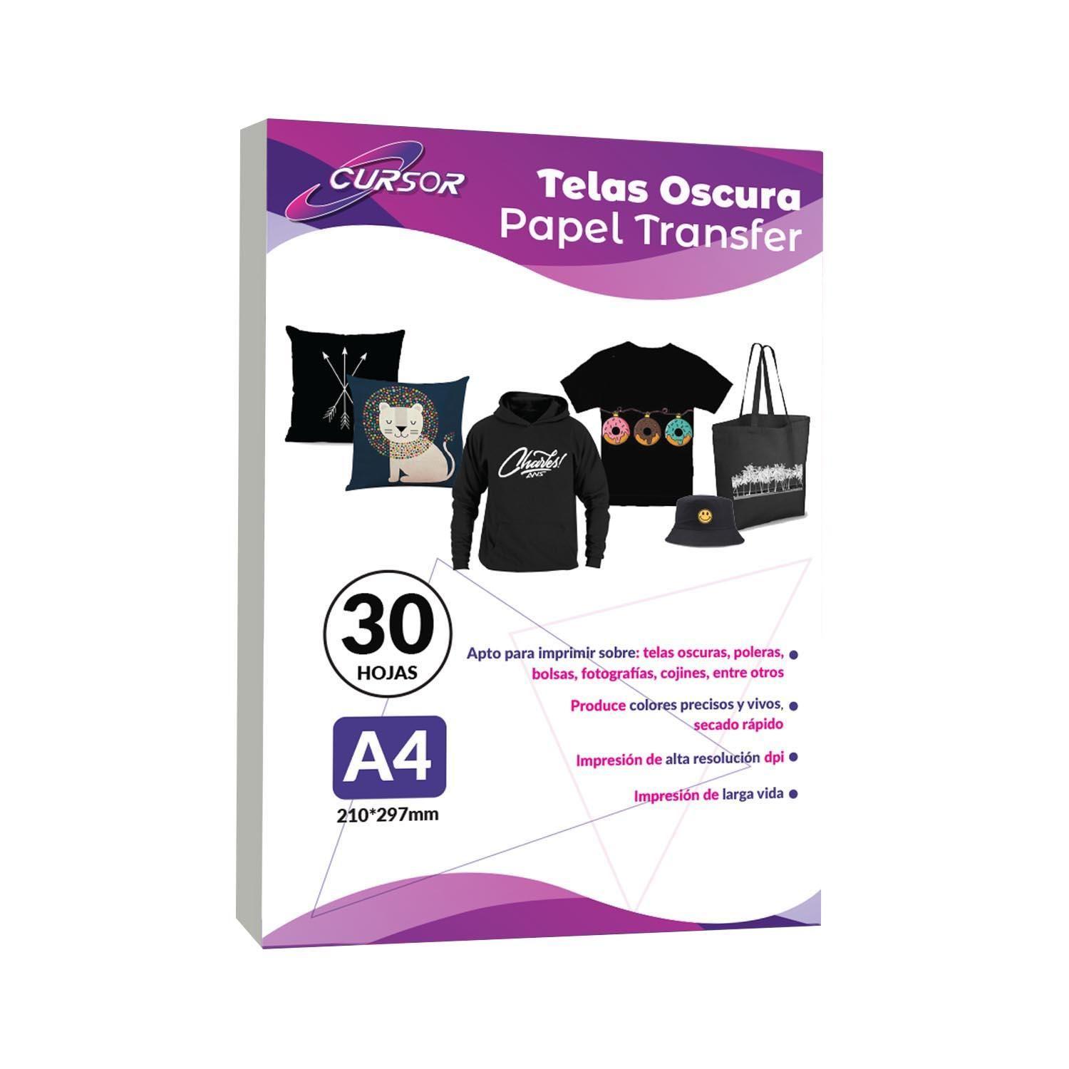 Papel Transfer Telas Oscuras A4 Pack x 60 H Cursor-0