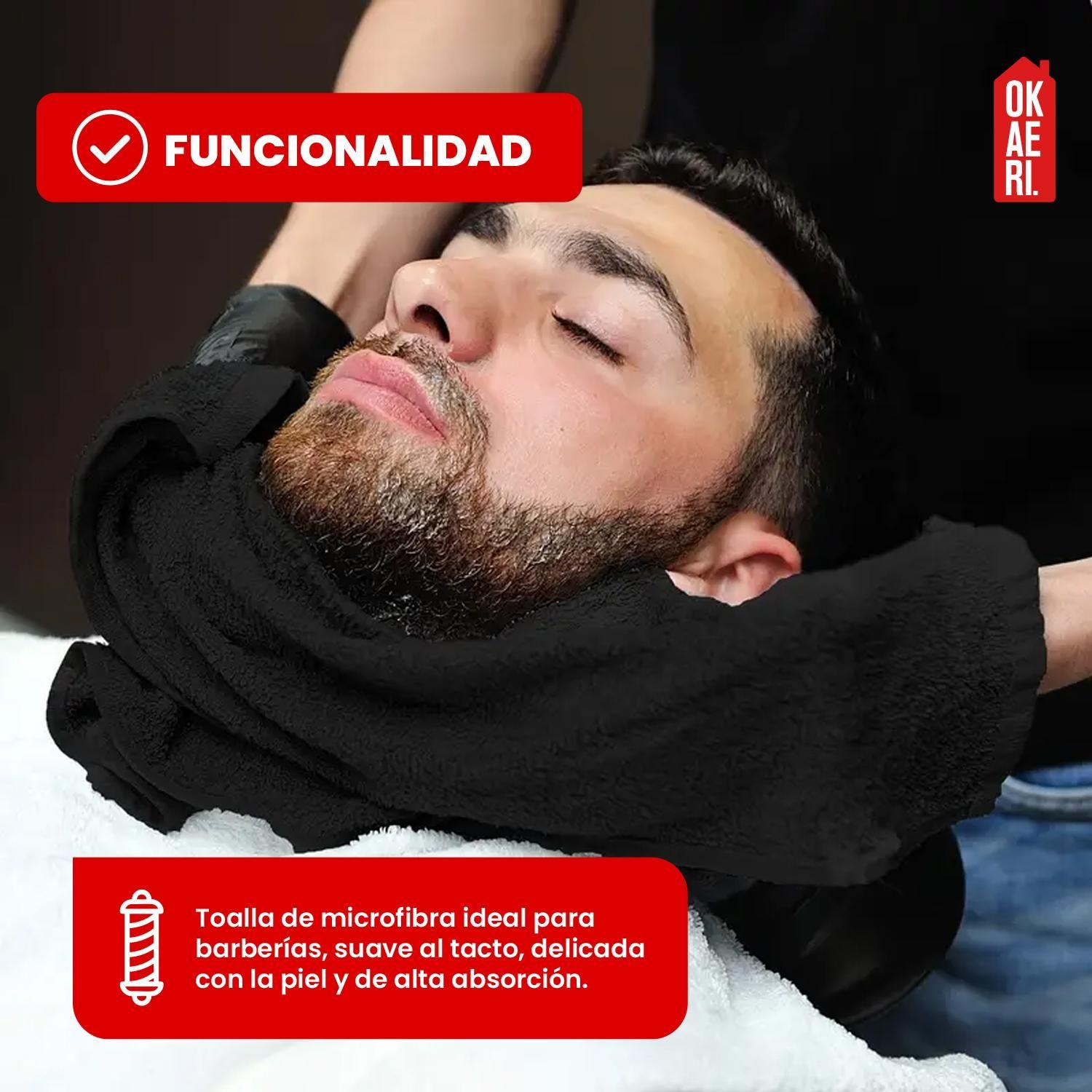 PACK 6 TOALLAS NEGRA PELUQUERIA HOTEL BARBERIA SPA GYM 35*75 CM-3