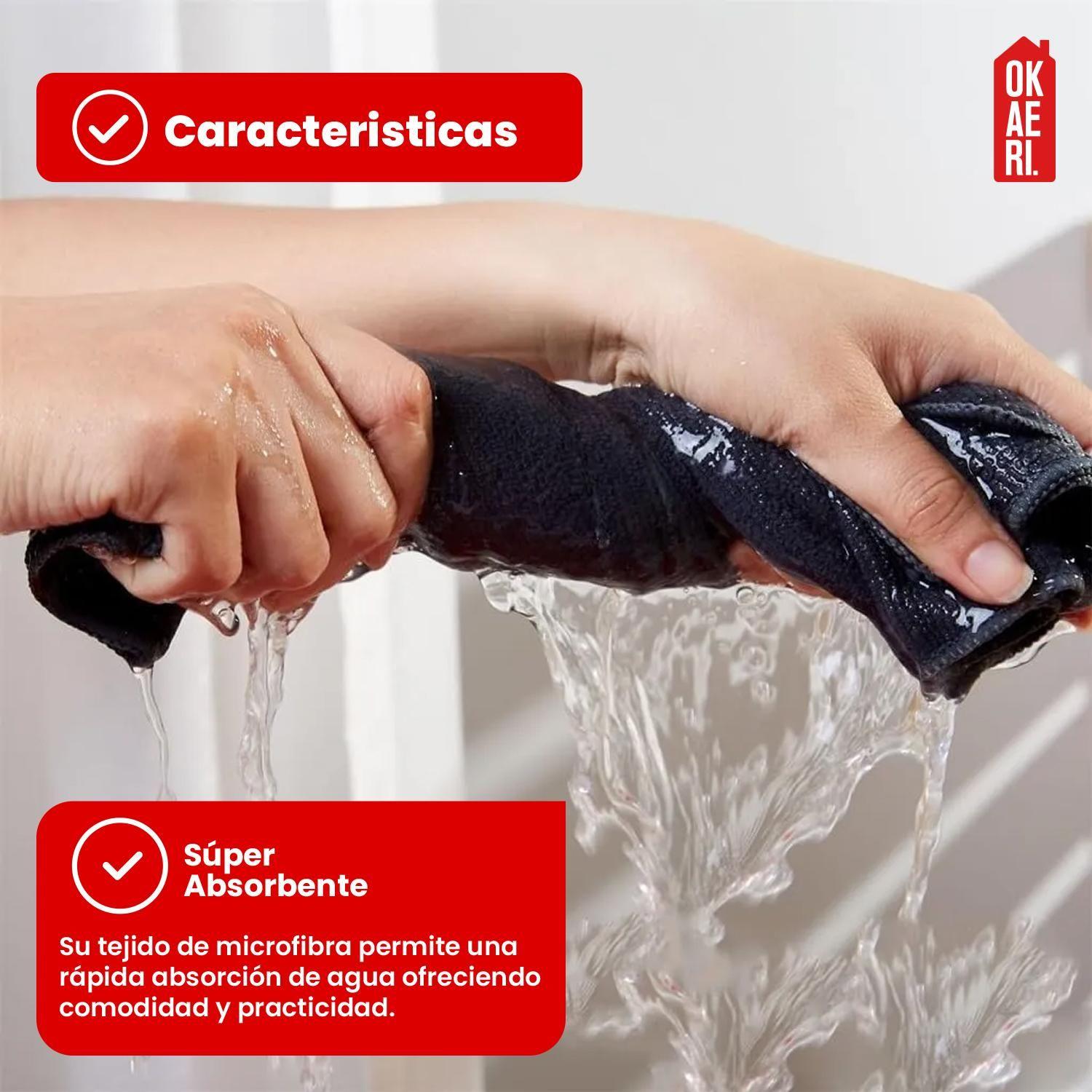 PACK 6 TOALLAS NEGRA PELUQUERIA HOTEL BARBERIA SPA GYM 35*75 CM-6