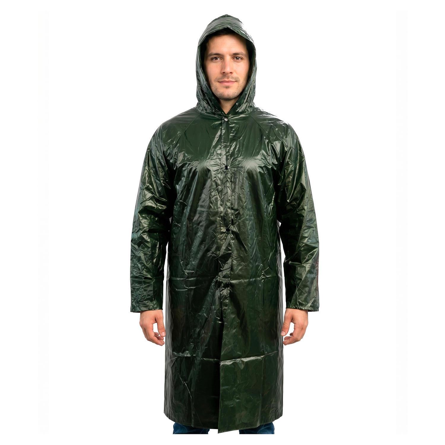 Poncho Impermeable Con Gorro Capa Para Lluvia Reforzado-2