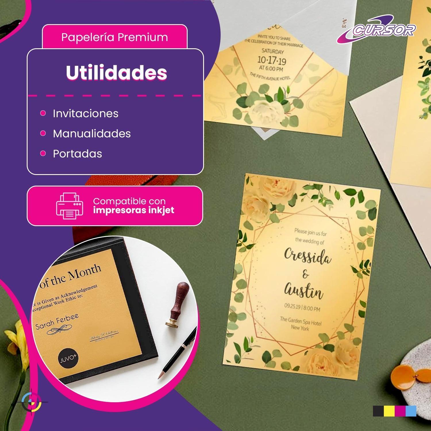 Papel Fotográfico Glitter Glossy Dorado 20hjs A4-3