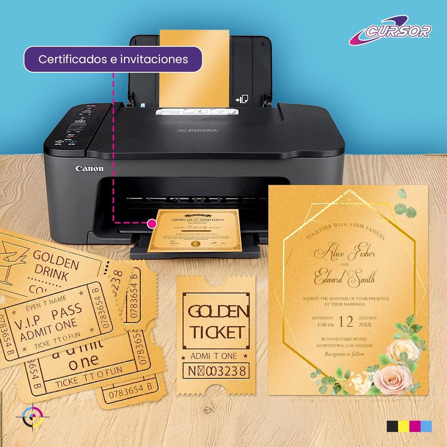 Papel Fotográfico Glitter Glossy Dorado 20hjs A4-4