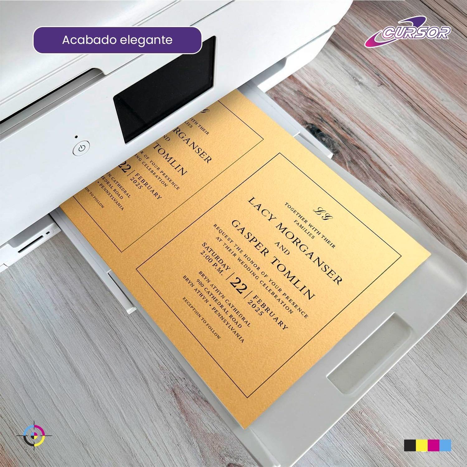 Papel Fotográfico Glitter Glossy Dorado 20hjs A4-6