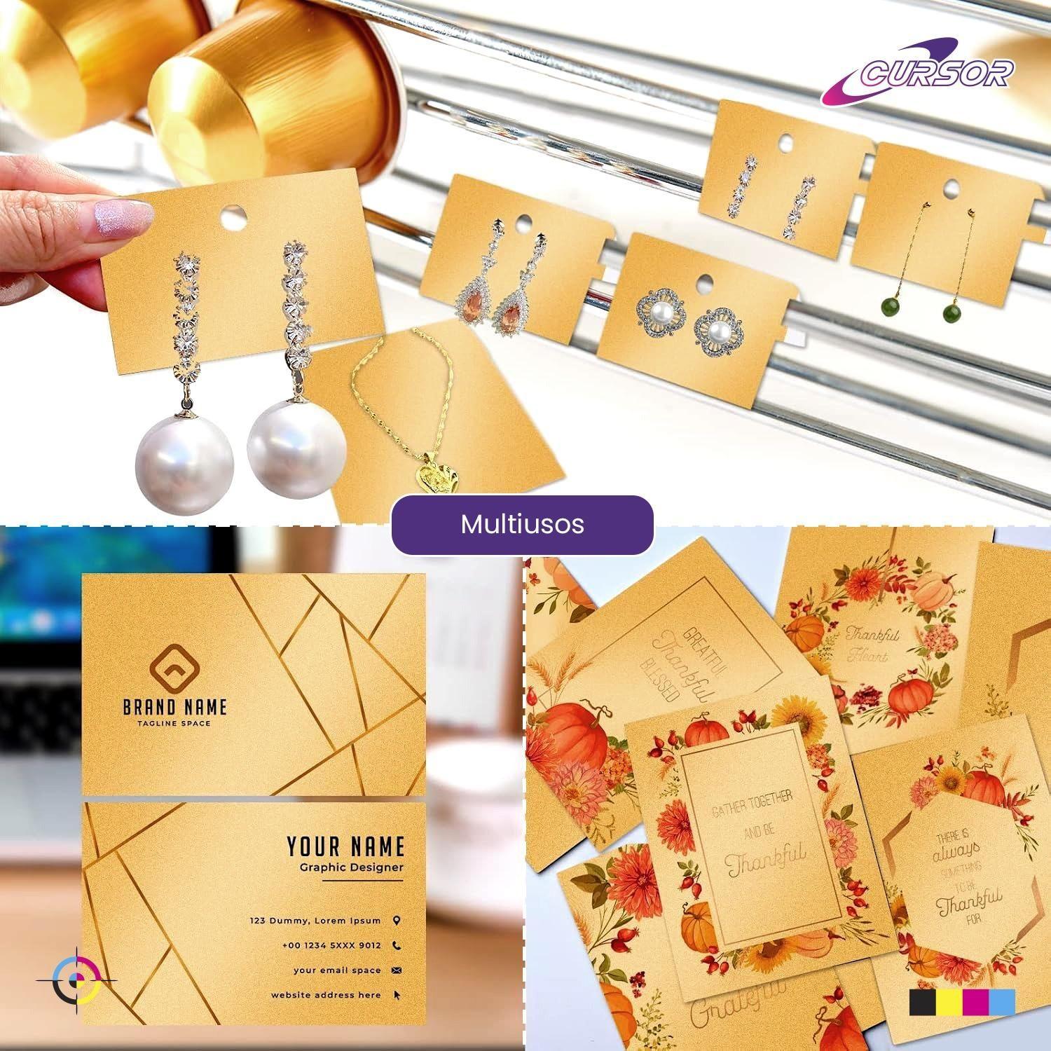 Papel Fotográfico Glitter Glossy Dorado 20hjs A4-7