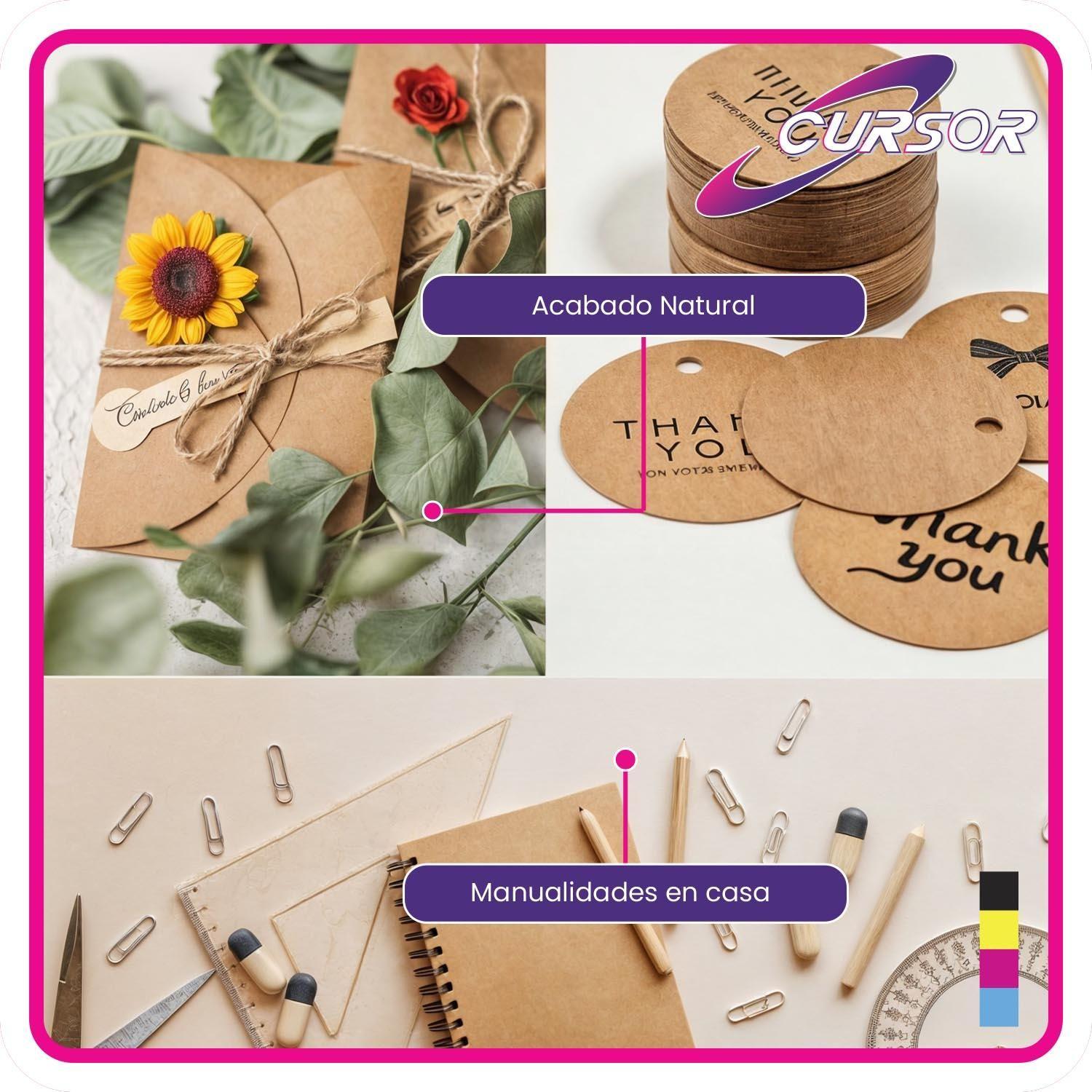 Papel Kraft Claro 250 Gr 100 Hojas Carta Cursor-6