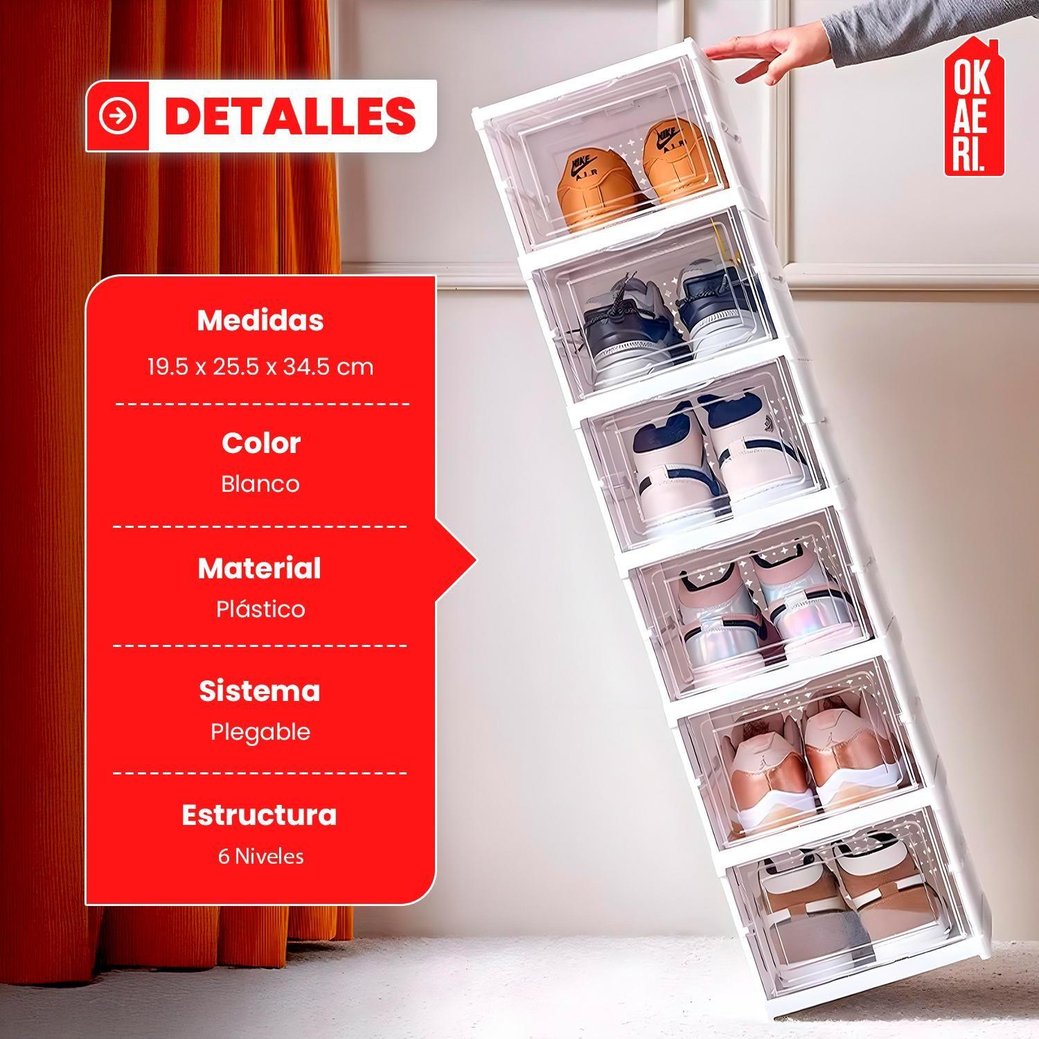 CAJA ORGANIZADORA DE ZAPATOS APILABLE OKAERI-2
