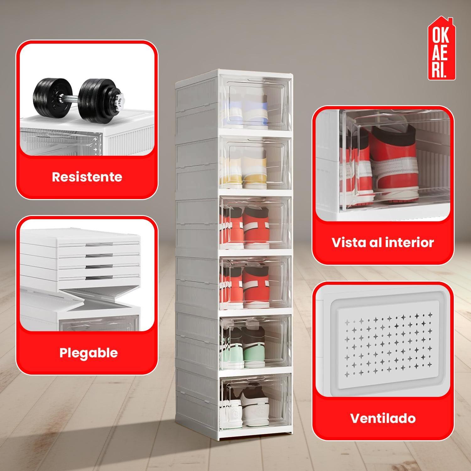 CAJA ORGANIZADORA DE ZAPATOS APILABLE OKAERI-4