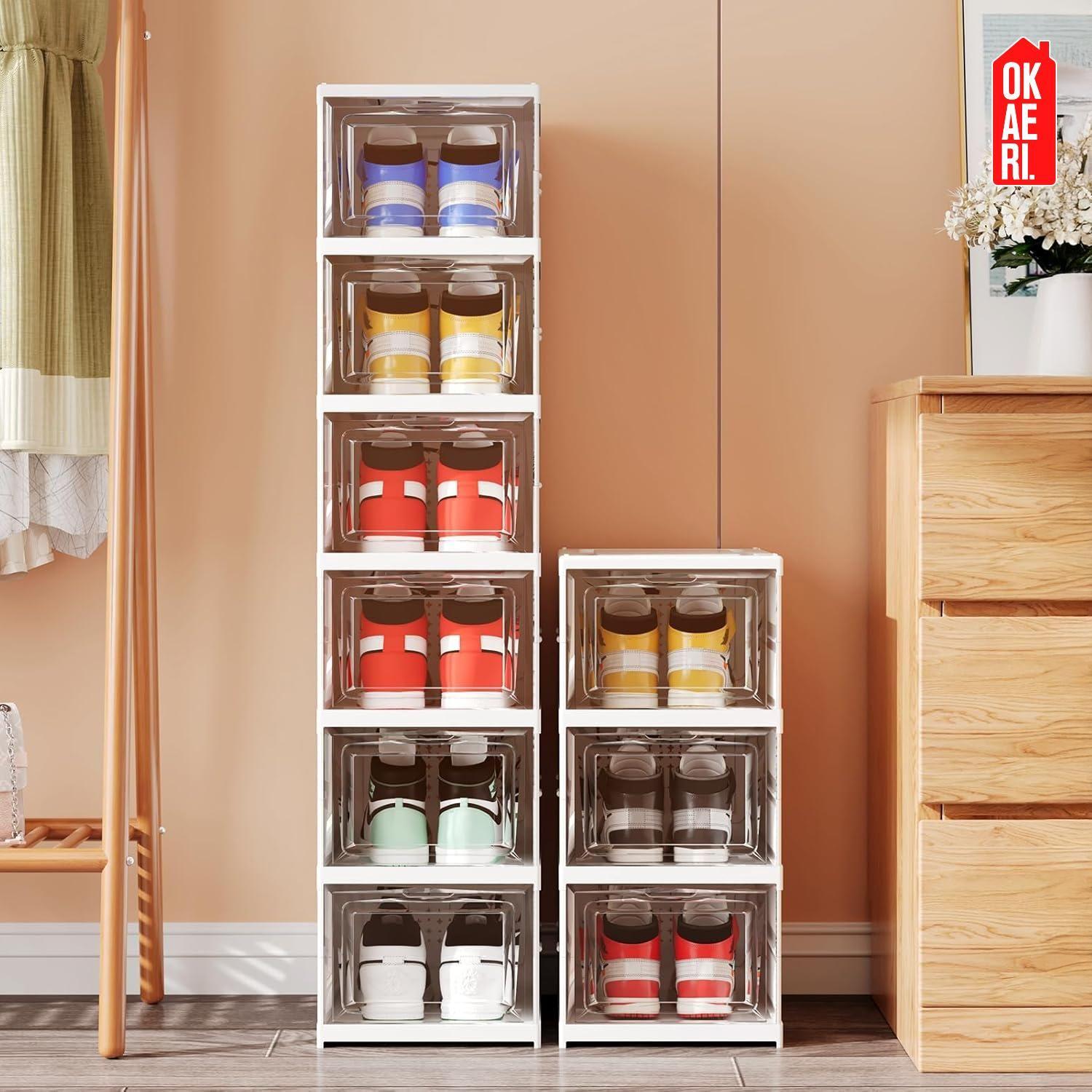 CAJA ORGANIZADORA DE ZAPATOS APILABLE OKAERI-6