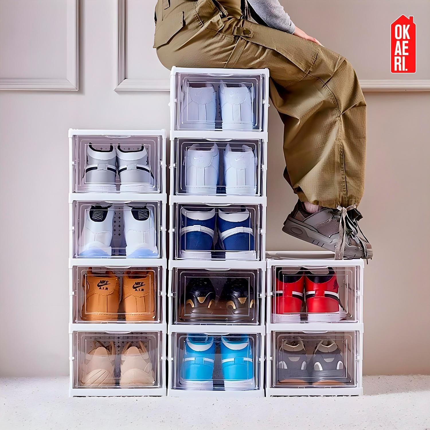 CAJA ORGANIZADORA DE ZAPATOS APILABLE OKAERI-8