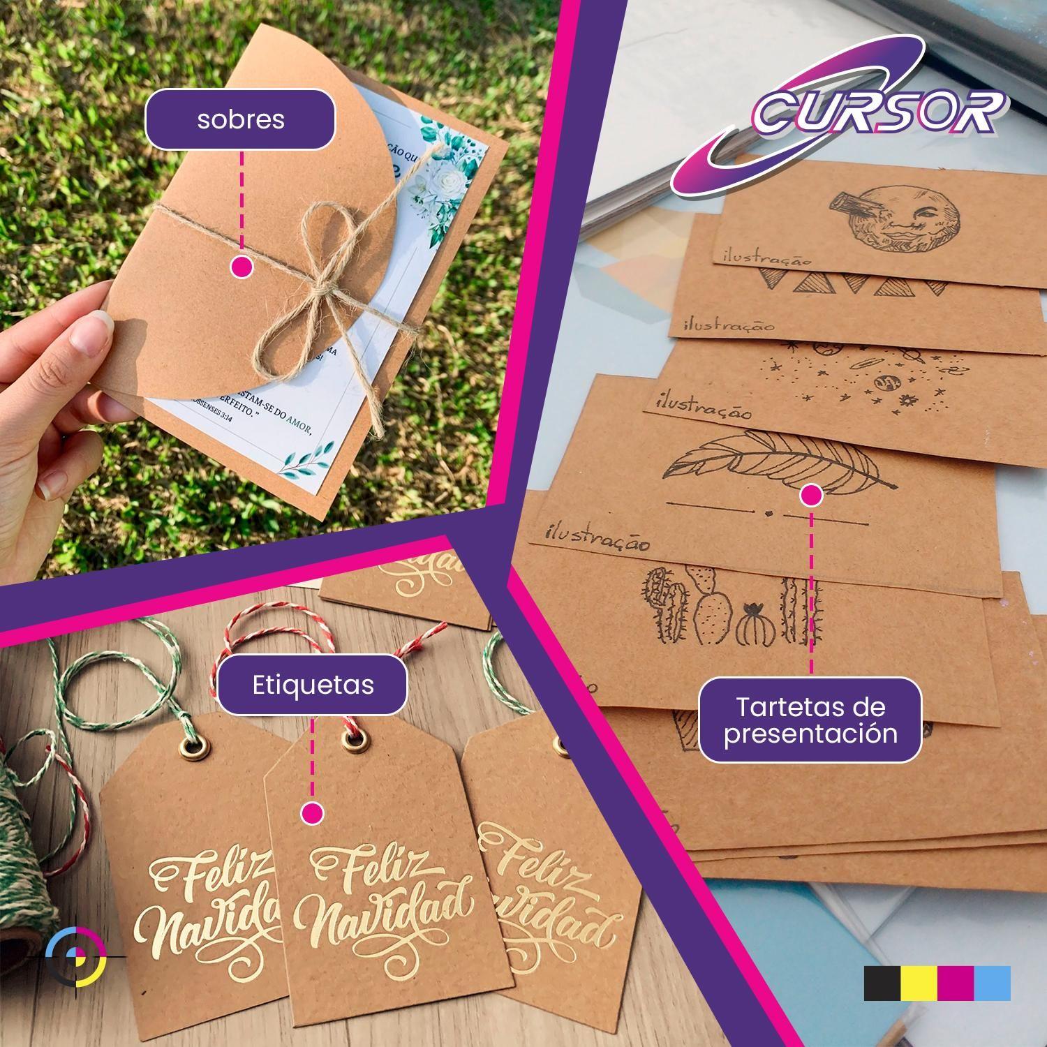 Papel Kraft Claro 250 Gr 100 Hojas A5 Cursor-7
