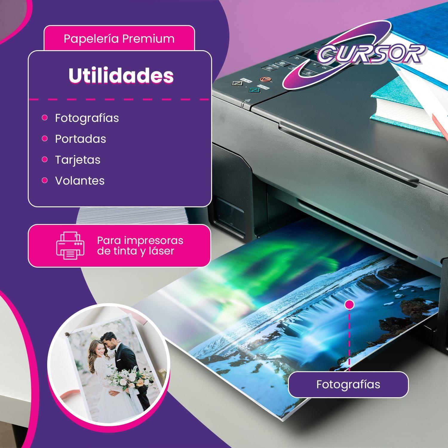 Papel Fotografico Glossy Carta/180gr/50 Hjs/ Cursor-4