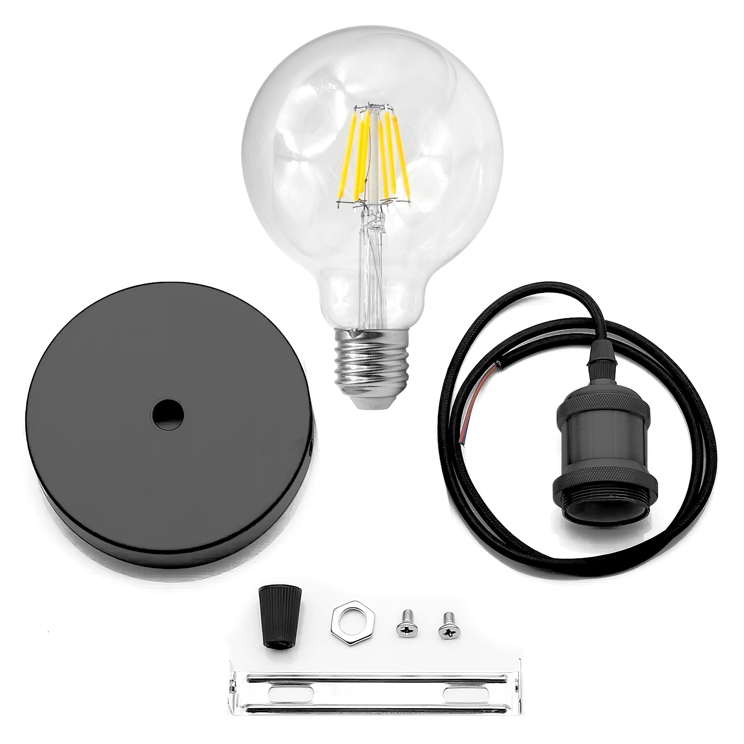 Lampara Colgante Retro Vintage + Amp Filamento G95 Hyundai-3