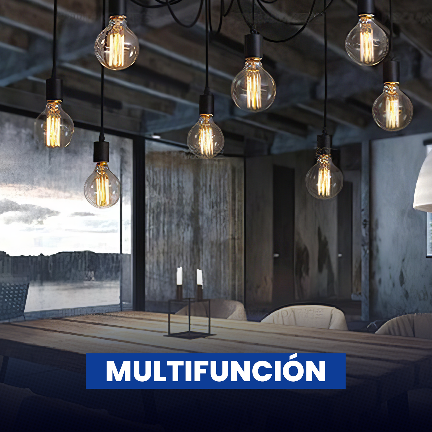 Lampara Colgante Retro Vintage + Amp Filamento G95 Hyundai-9