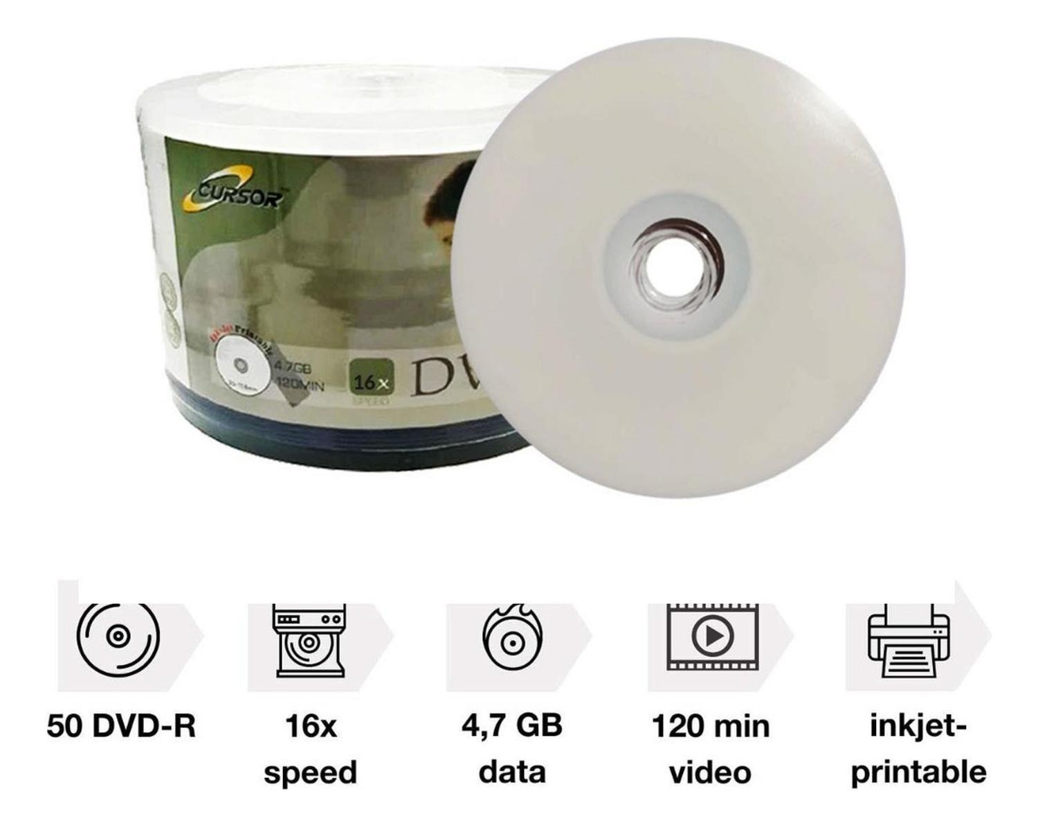 Dvd R 16x 4.7gb Printable Esn Plus Pack 50-2