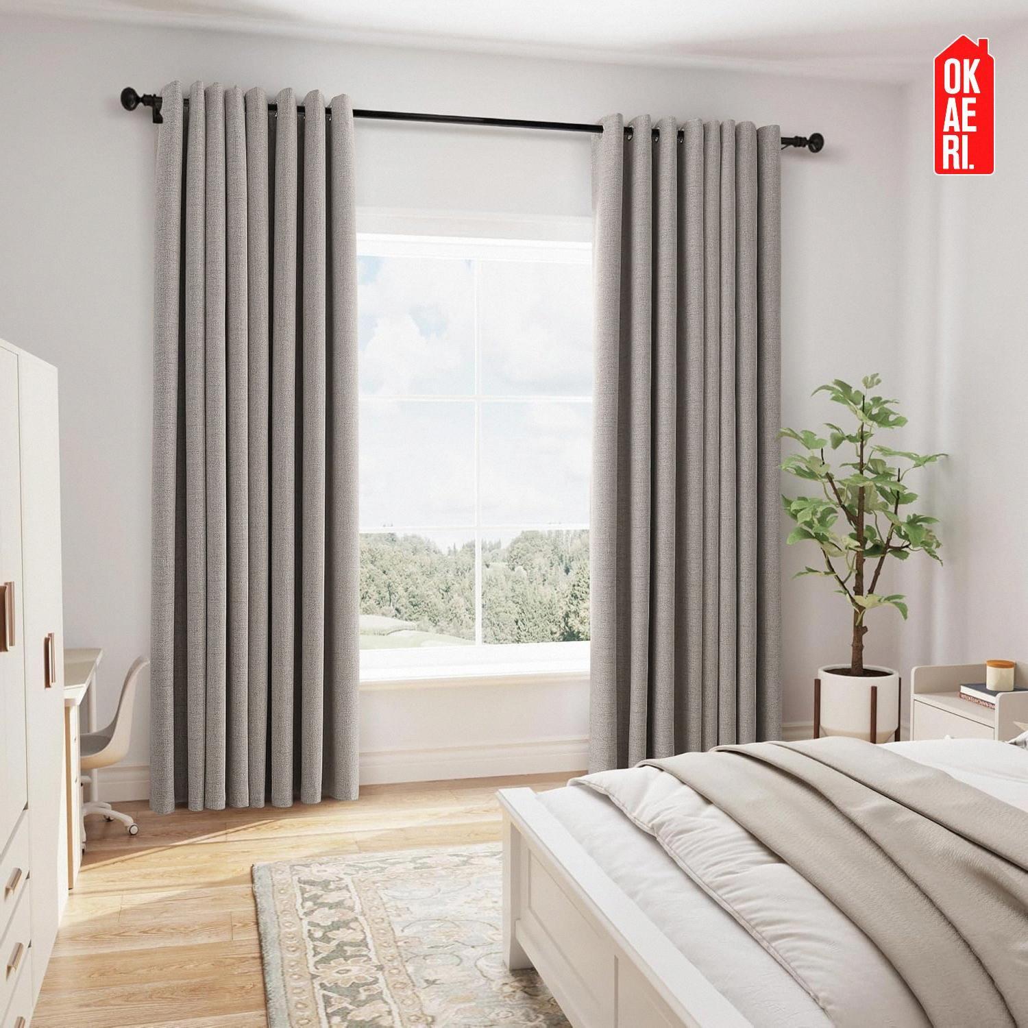 CORTINA BLACKOUT PREMIUM 1 PAÑO TEXTURA LINO SIN ENGOMADO 135X220 Beige-2