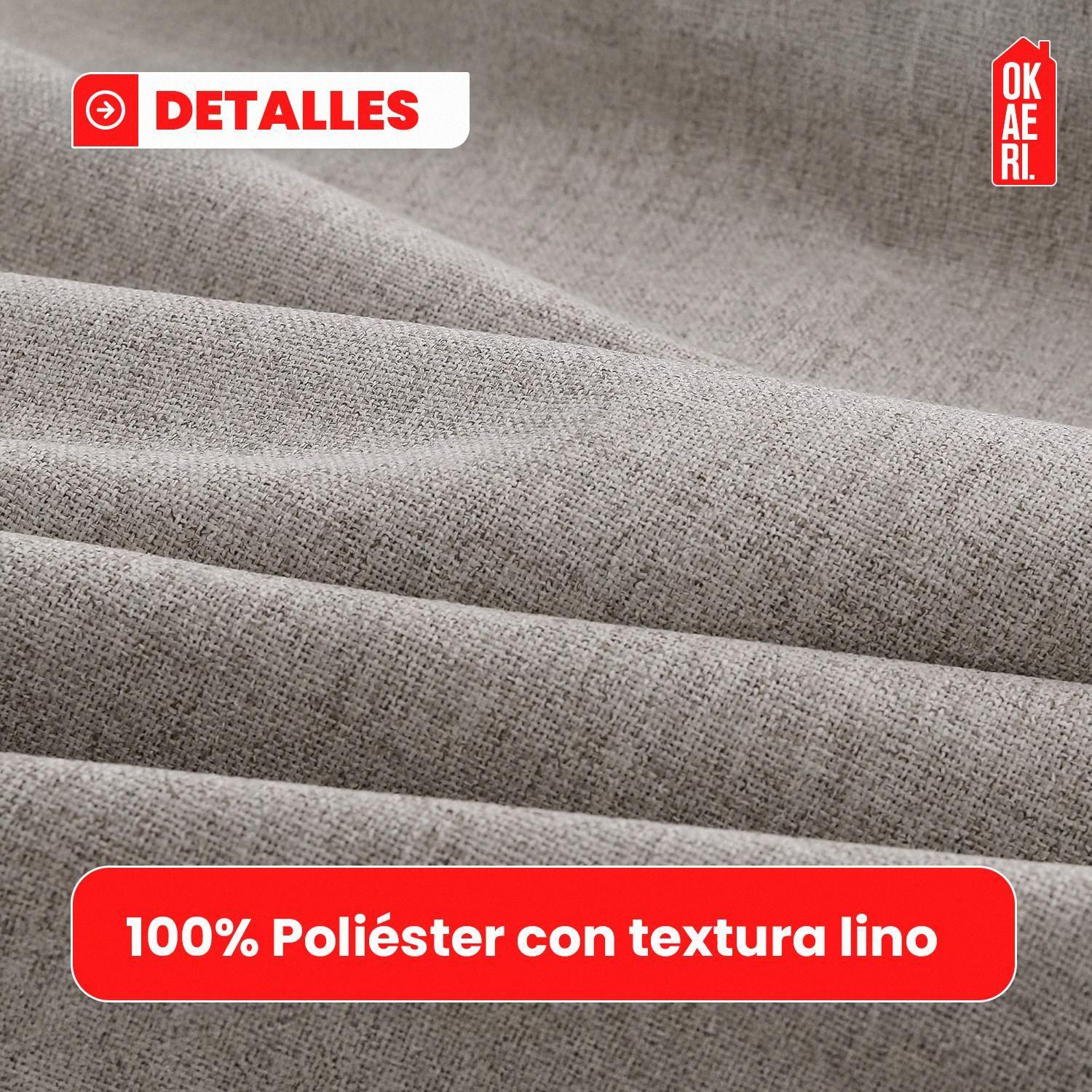 CORTINA BLACKOUT PREMIUM 1 PAÑO TEXTURA LINO SIN ENGOMADO 135X220 Beige-3