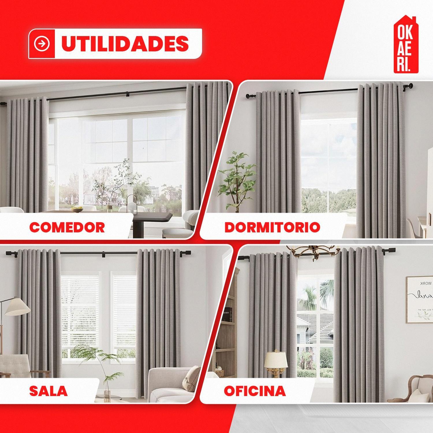 CORTINA BLACKOUT PREMIUM 1 PAÑO TEXTURA LINO SIN ENGOMADO 135X220 Beige-5