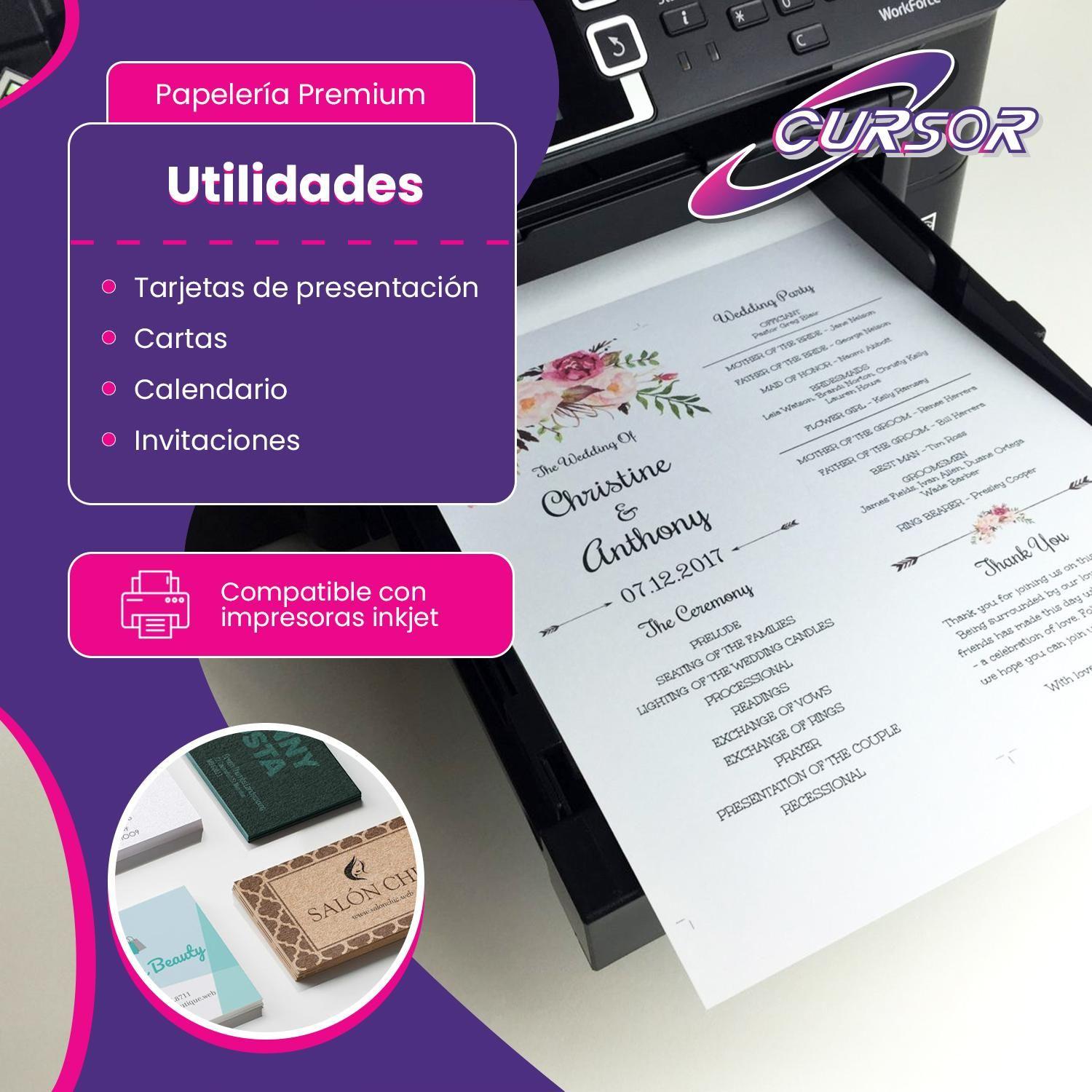 Cartulina Blanca A5 225g 100h Cursor-4