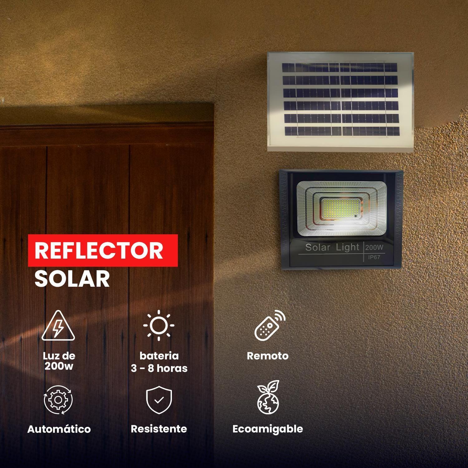 Foco Reflector Solar Interior Y Exterior 200w/p8-200-7