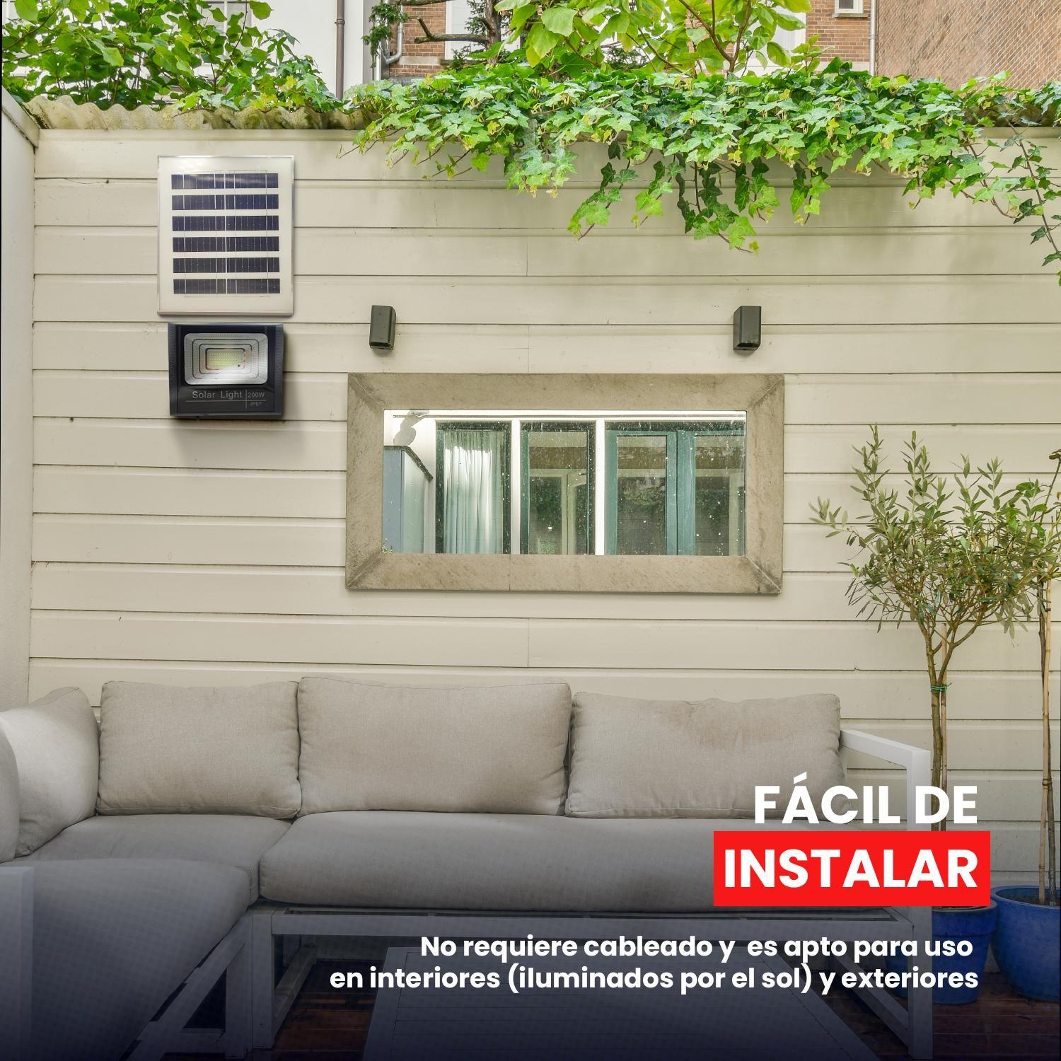 Foco Reflector Solar Interior Y Exterior 200w/p8-200-9