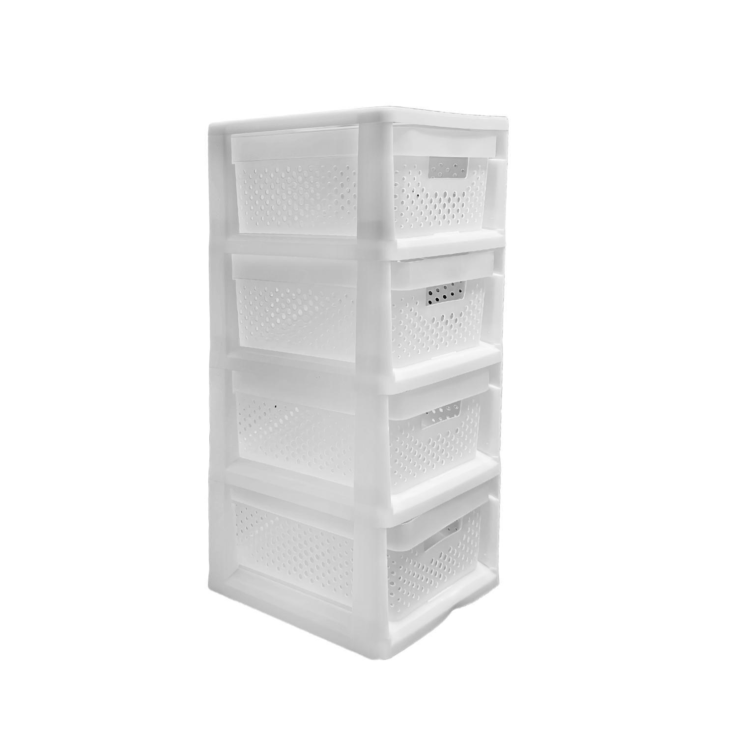 Cajonera Plástica Organizadora 4 Cajones Con Ruedas-0