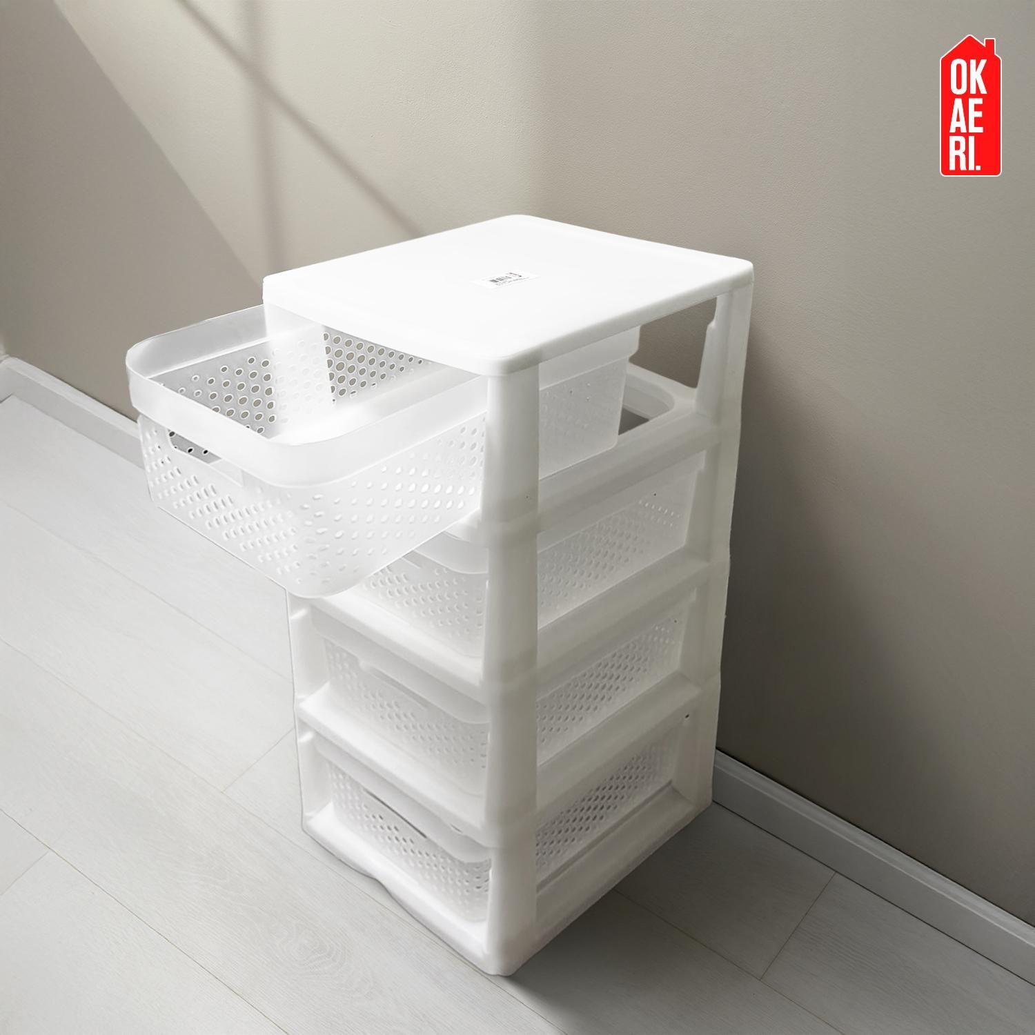 Cajonera Plástica Organizadora 4 Cajones Con Ruedas-2