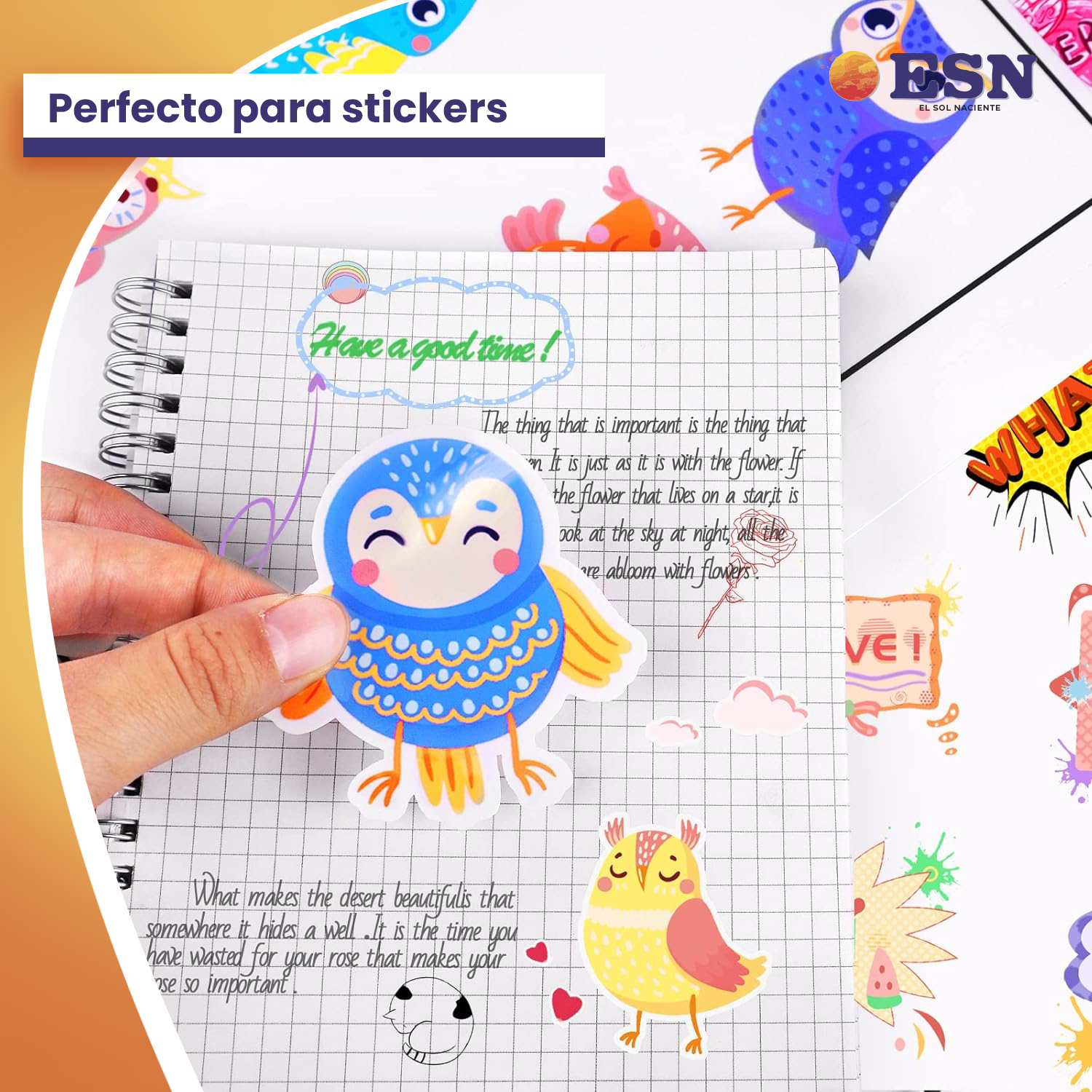 PAPEL FOTOGRAFICO ADHESIVO A4 115G GLOSSY BRILLANTE 20H ESN-7