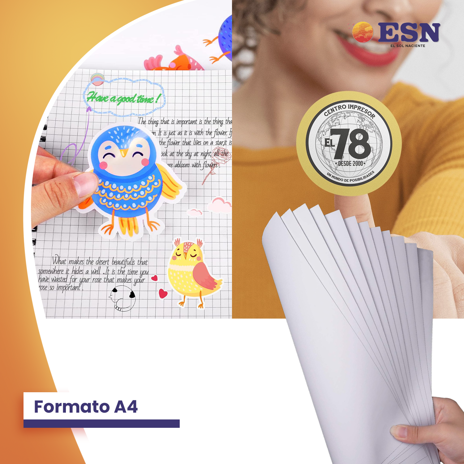 PAPEL FOTOGRAFICO ADHESIVO A4 115G GLOSSY BRILLANTE 20H ESN-8