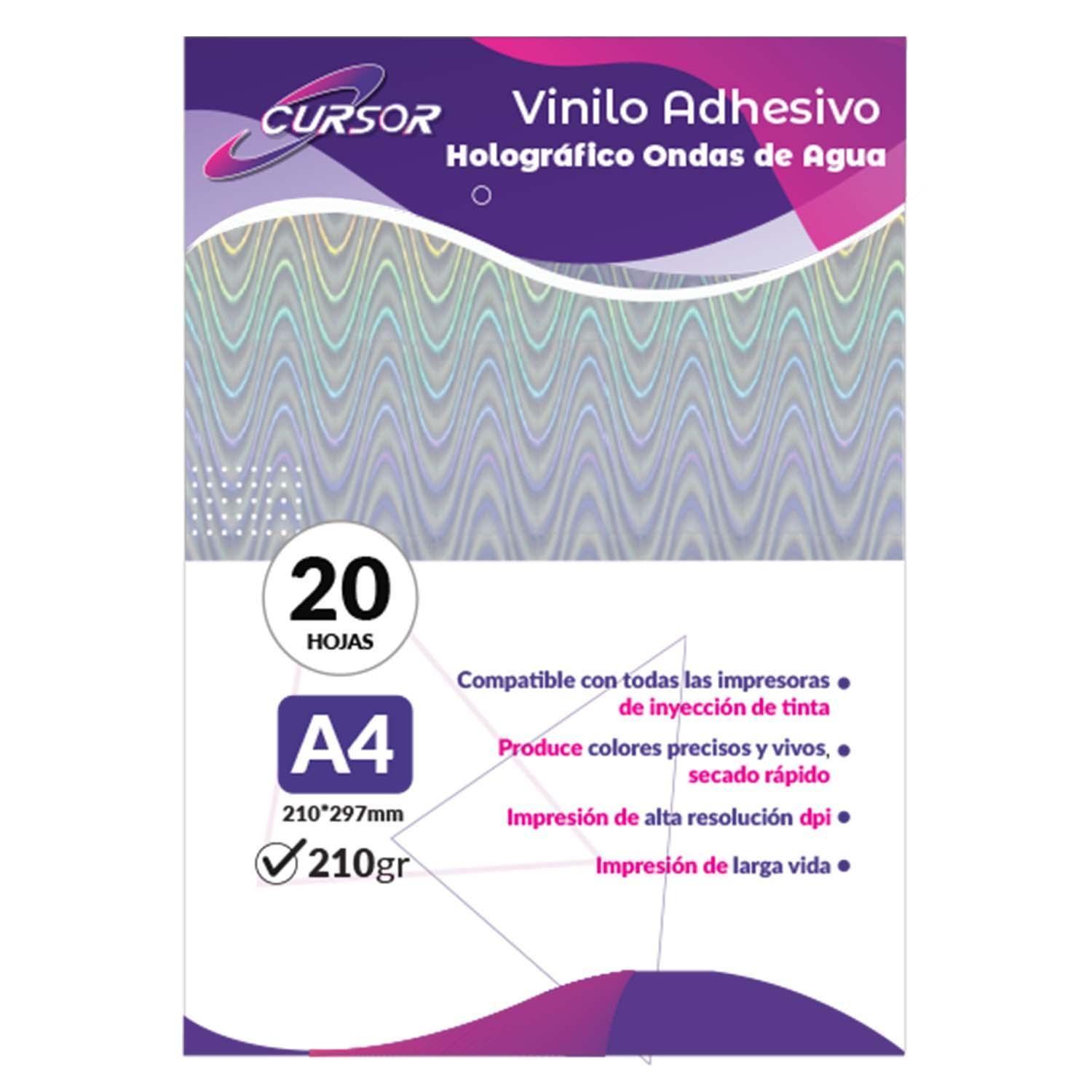 Vinilo Adhesivo Tornasol Ondas Agua Imprimible A4 20hojas-7