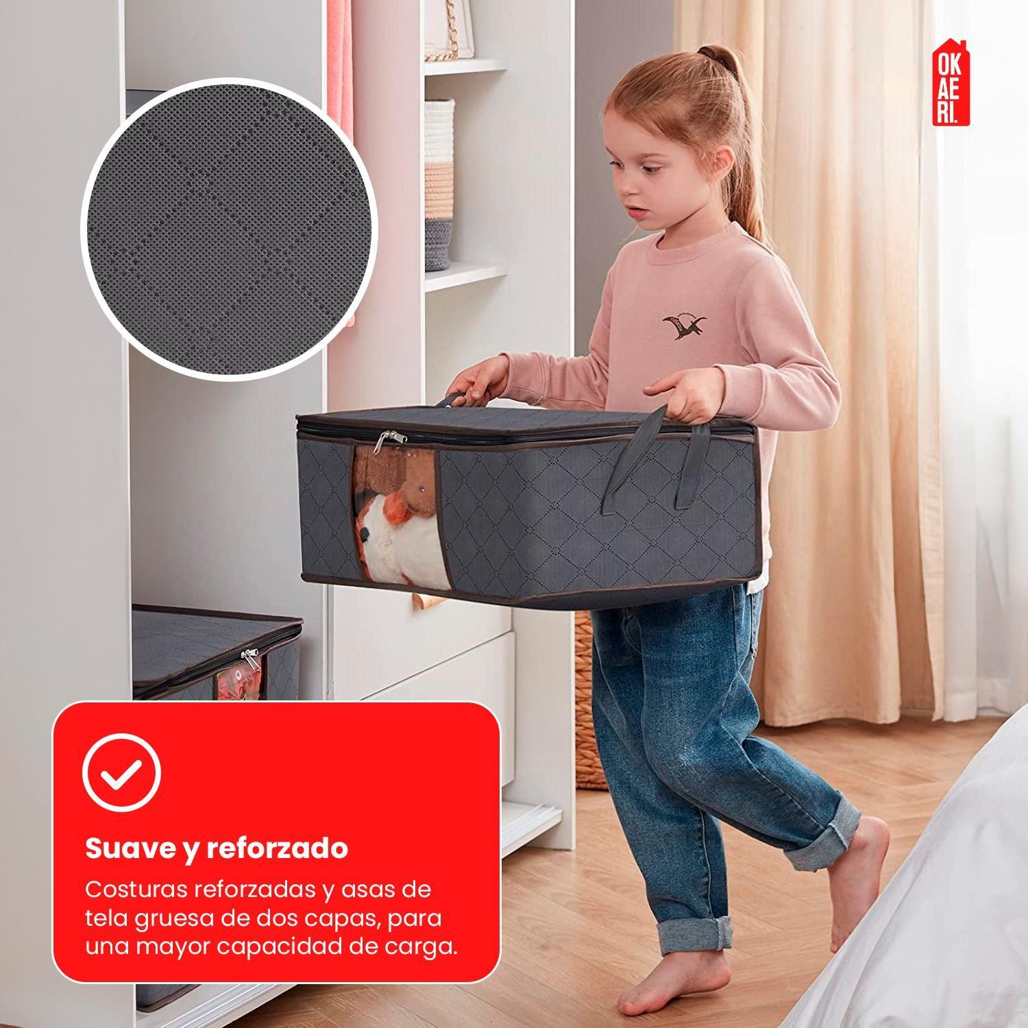 Pack x6 bolsas Organizadoras de Ropa 90l Grande Plegables Con Manija-6