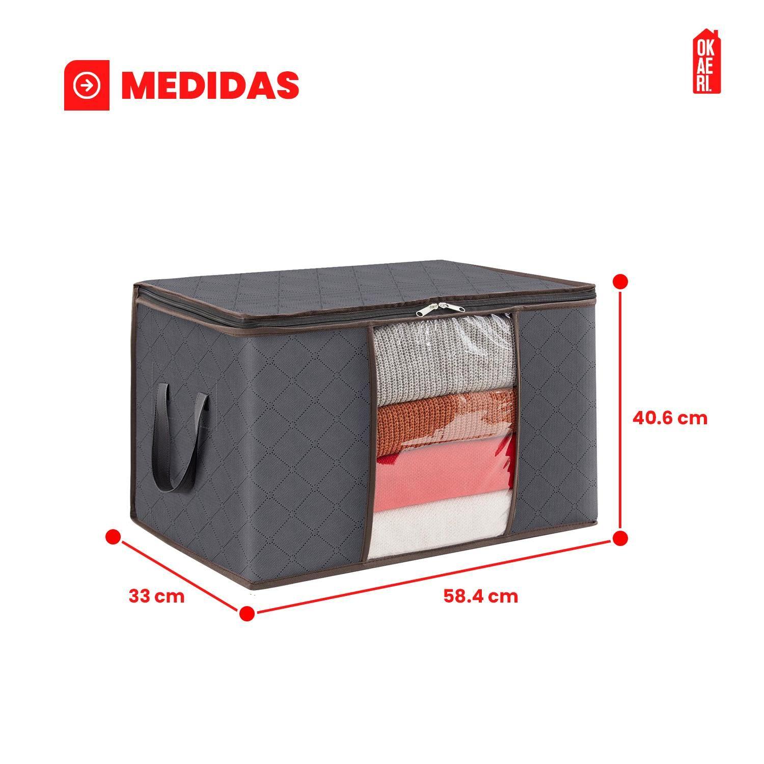 Pack x6 bolsas Organizadoras de Ropa 90l Grande Plegables Con Manija-8