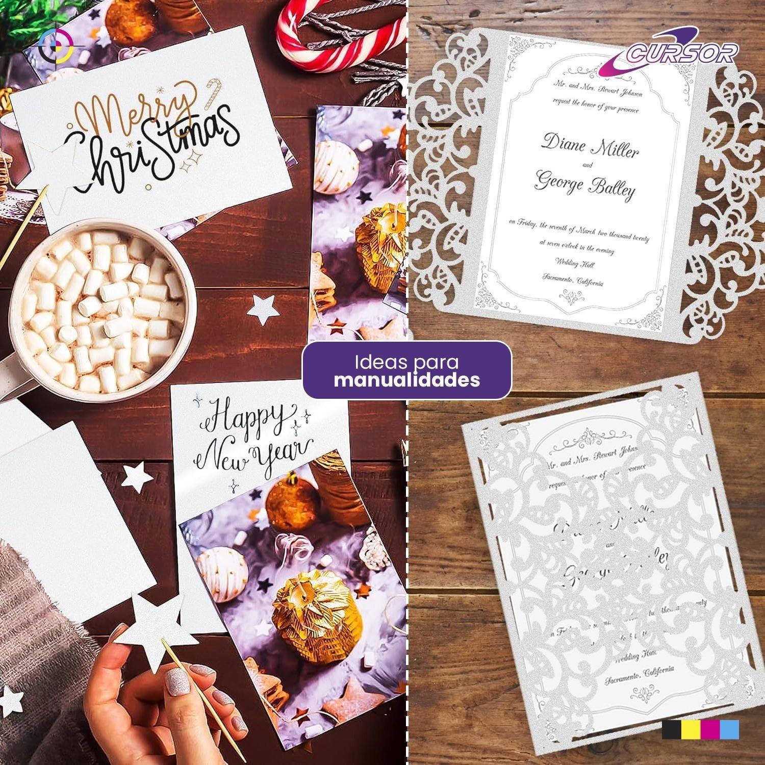 Papel Fotográfico Glitter Glossy Plateado 20hjs A4-6