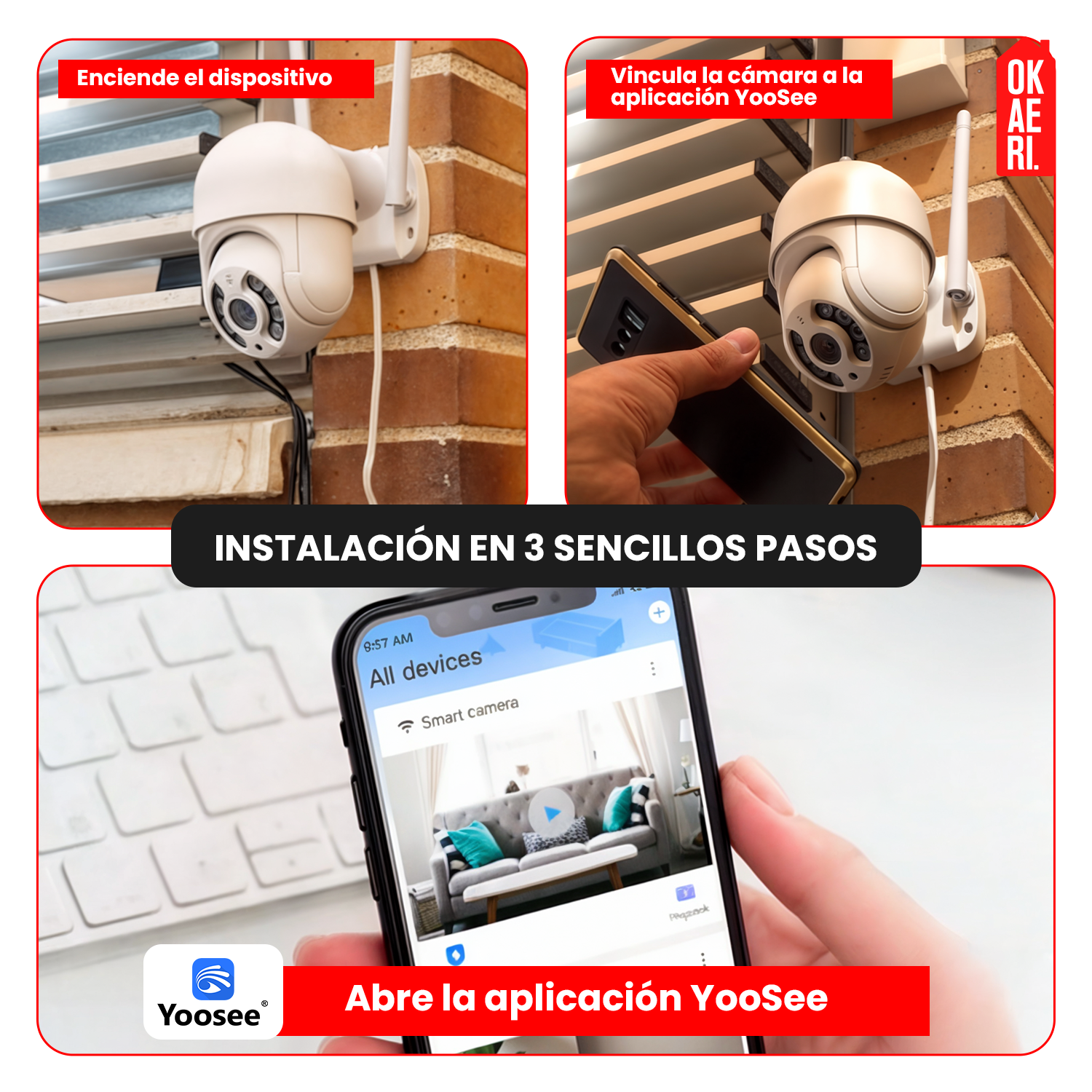 Pack X2 Camara Ip Wifi Exterior Inalambrica Hd-7