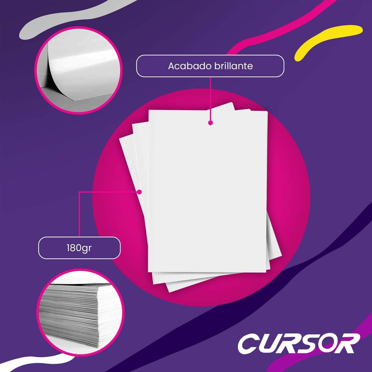 Papel fotografico Glossy A3 180G 50H CURSOR-4