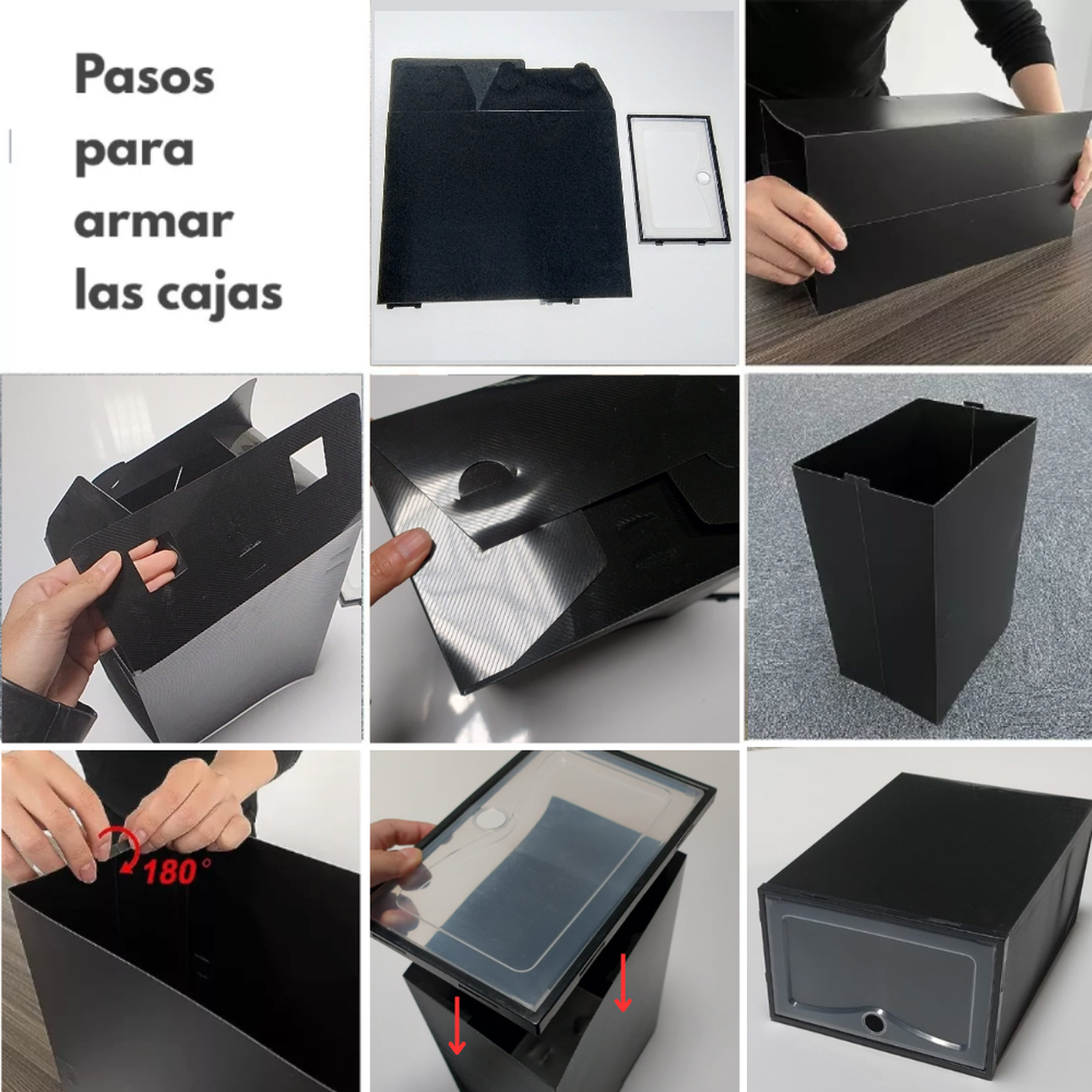 12 Cajas De Zapatos Apilables Okaeri Zapatero Blanco-3