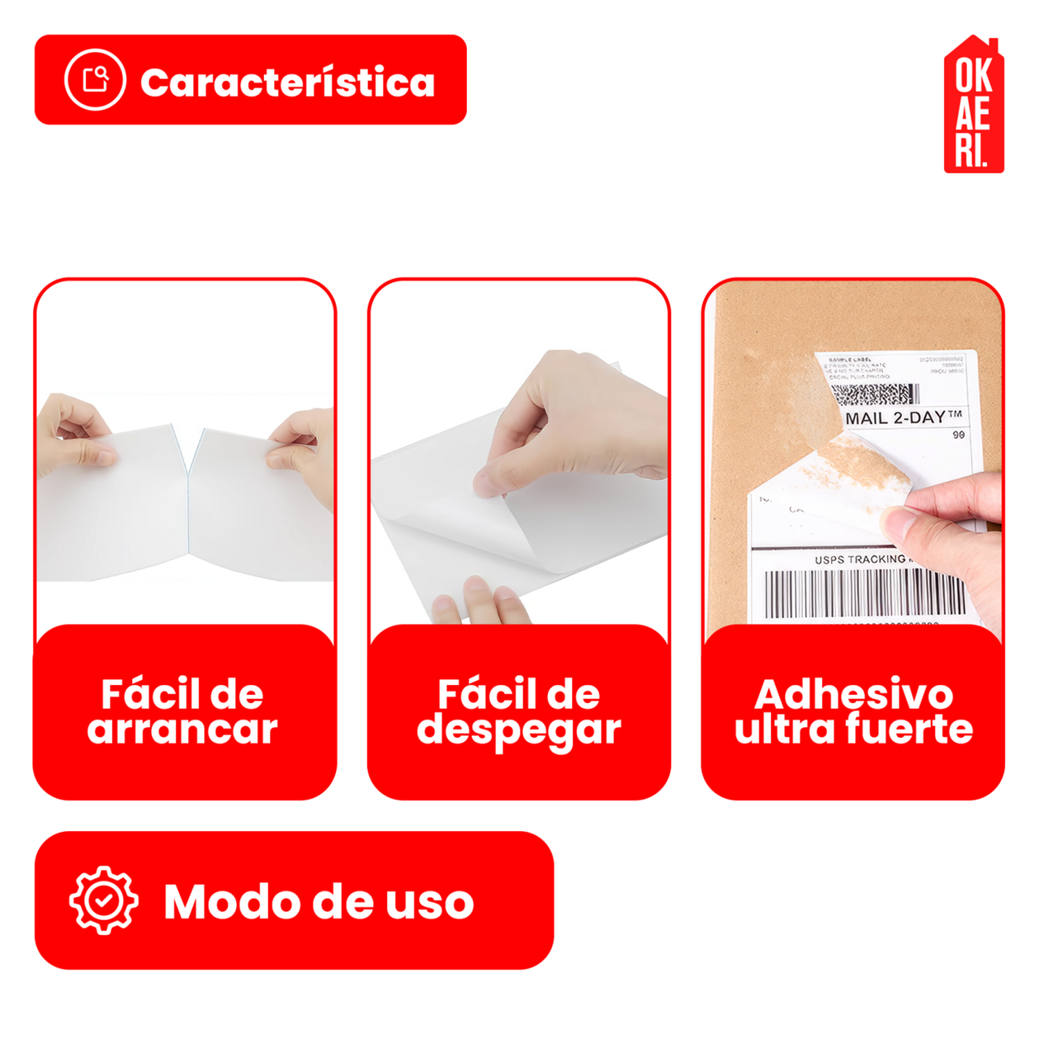 Etiqueta Térmica Adhesiva 4x6 (10x15cm) Cursor 1000 Pzs Guía-2