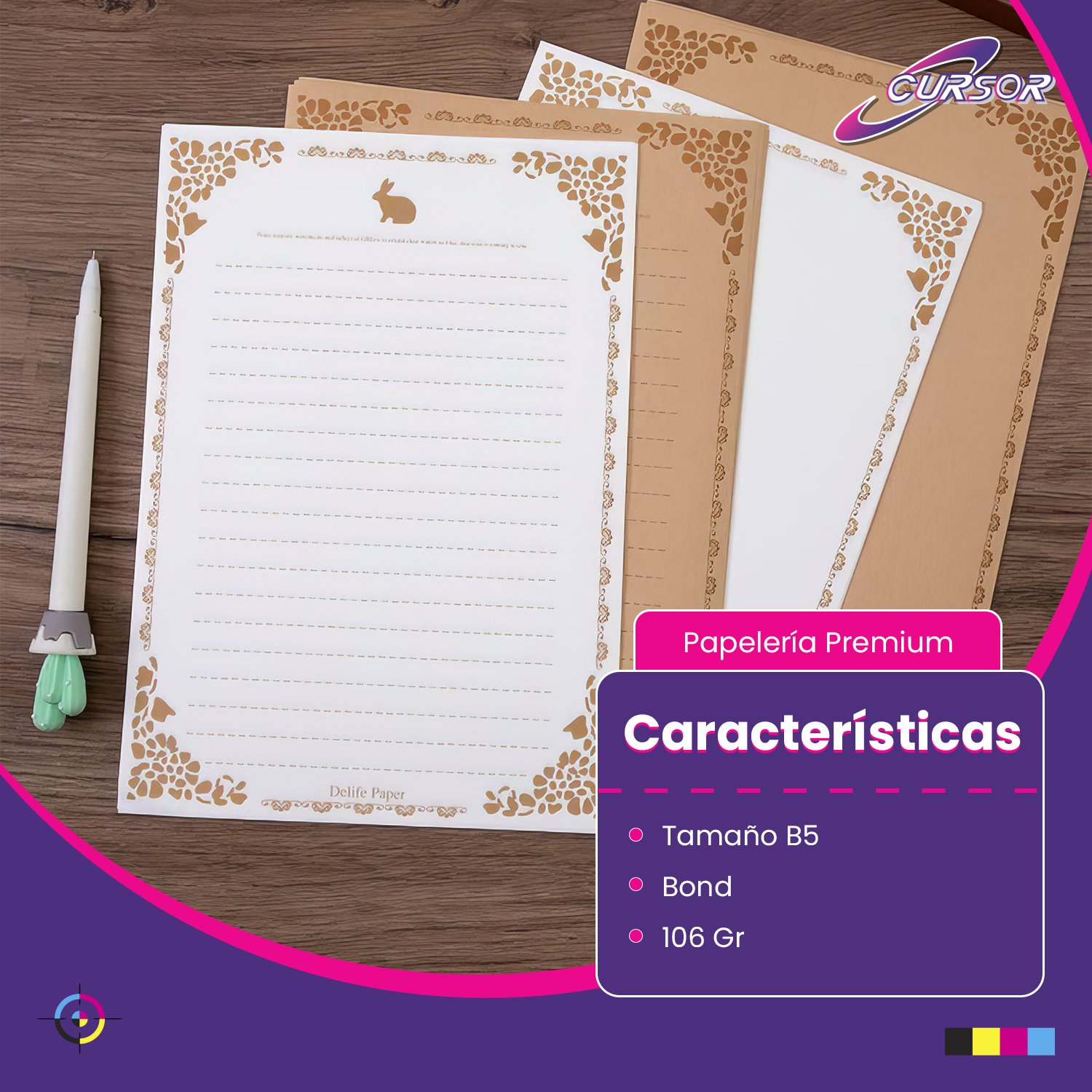 PAPEL BOND B5 106G 500H CURSOR - A-2