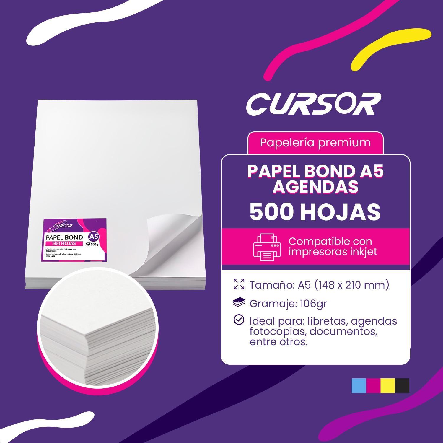 Papel Bond 106 Grs. Tamaño A5 500 Hojas Agendas-3