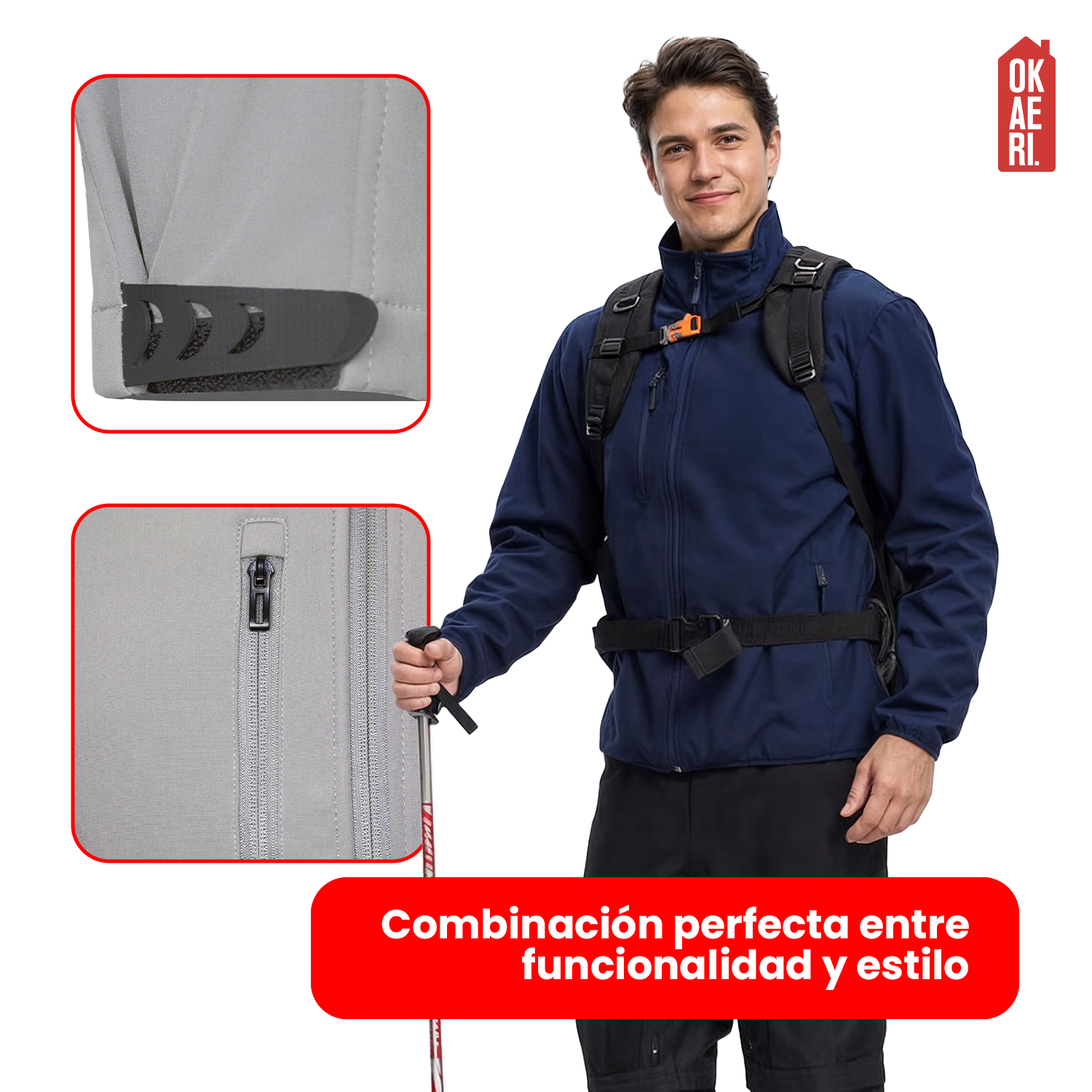 Chaqueta Softshell Termico Con Micropolar Corporativo Hombre-3