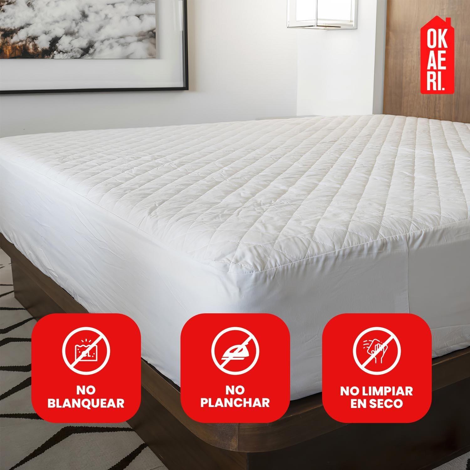 PACK 3X CUBRE COLCHON 2 PLAZAS IMPERMEABLE-4