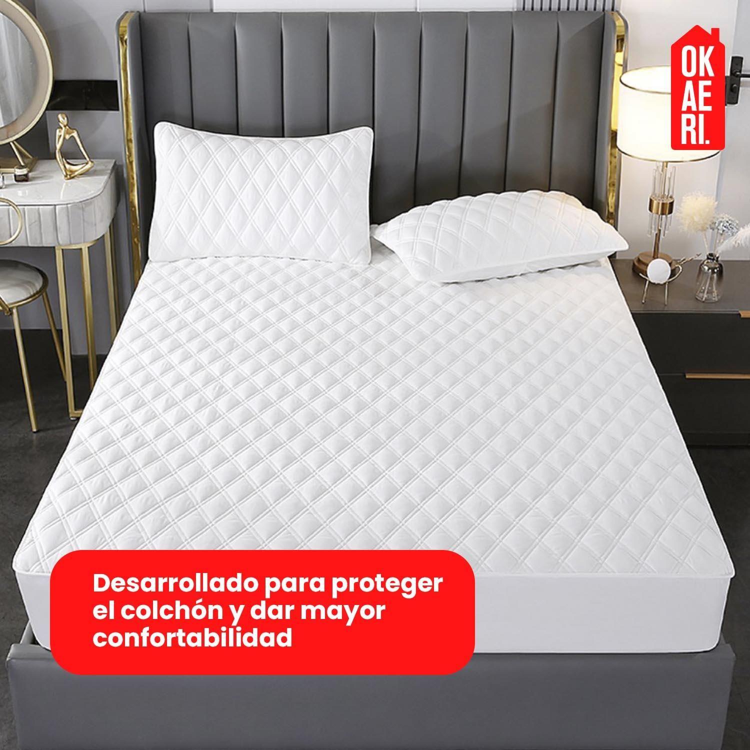 PACK 3X CUBRE COLCHON 2 PLAZAS IMPERMEABLE-5