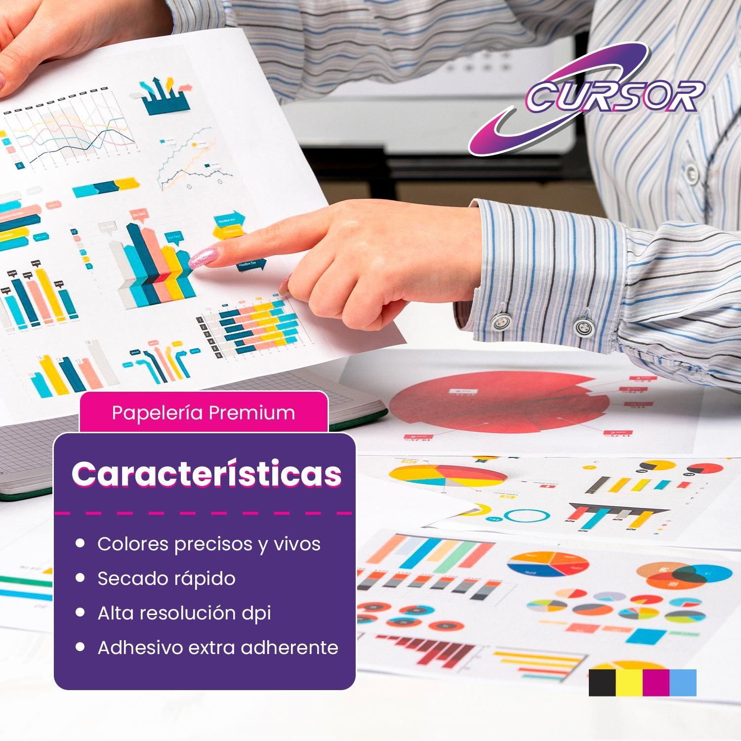 Papel Fotográfico Cursor 115gr Pack De 50 Adhesivo-2
