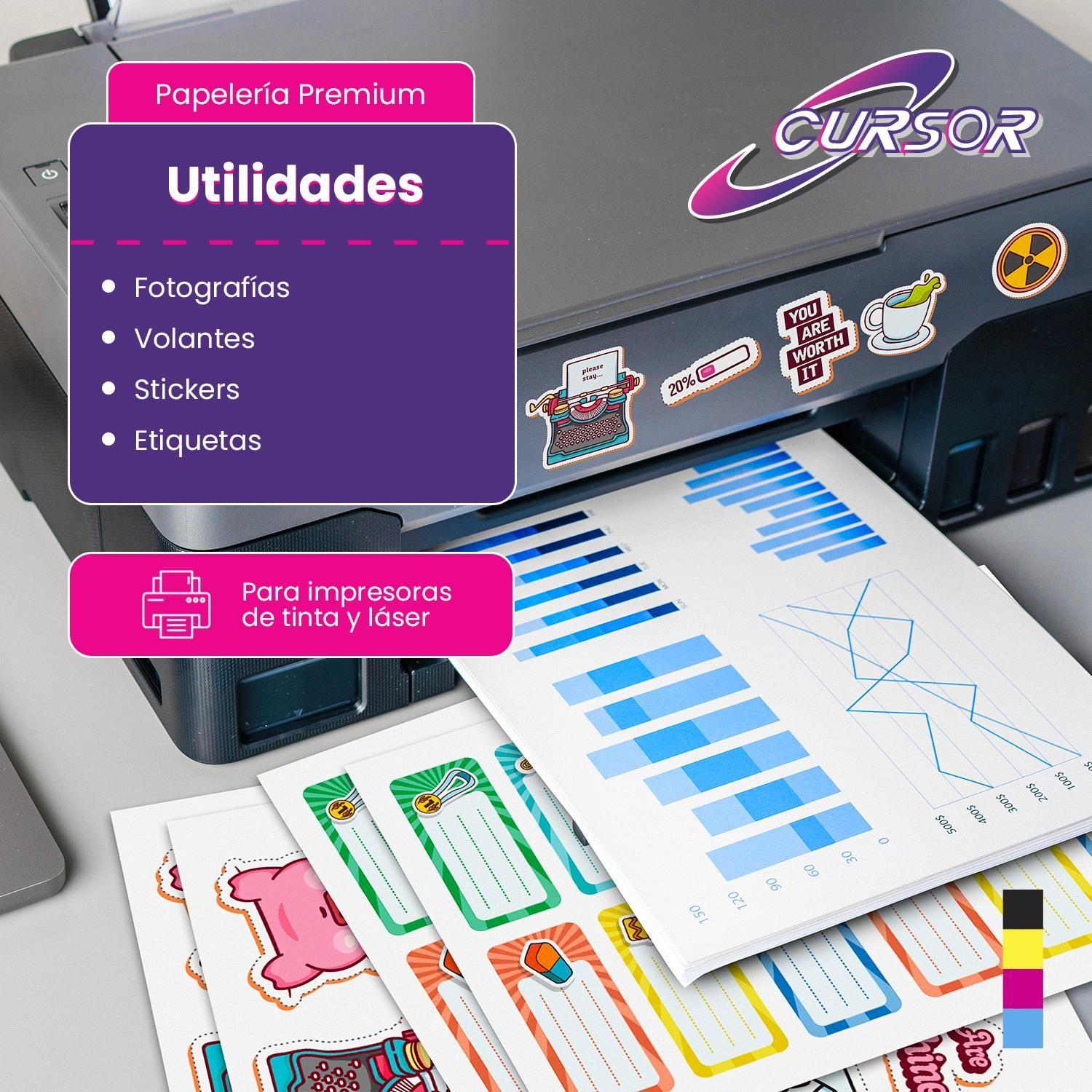 Papel Fotográfico Cursor 115gr Pack De 50 Adhesivo-3