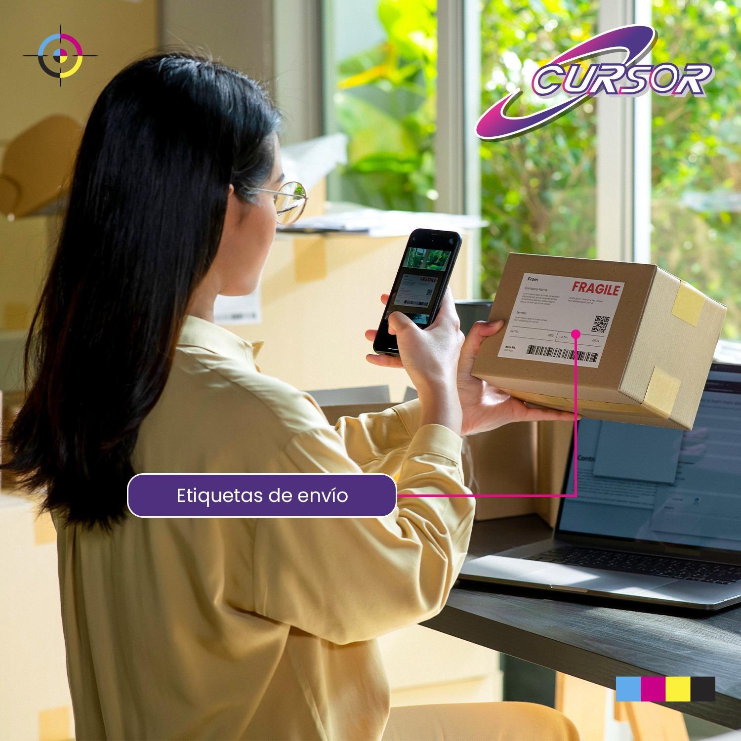 Papel Adhesivo Glossy A4/135g/50 Hojas Cursor-7